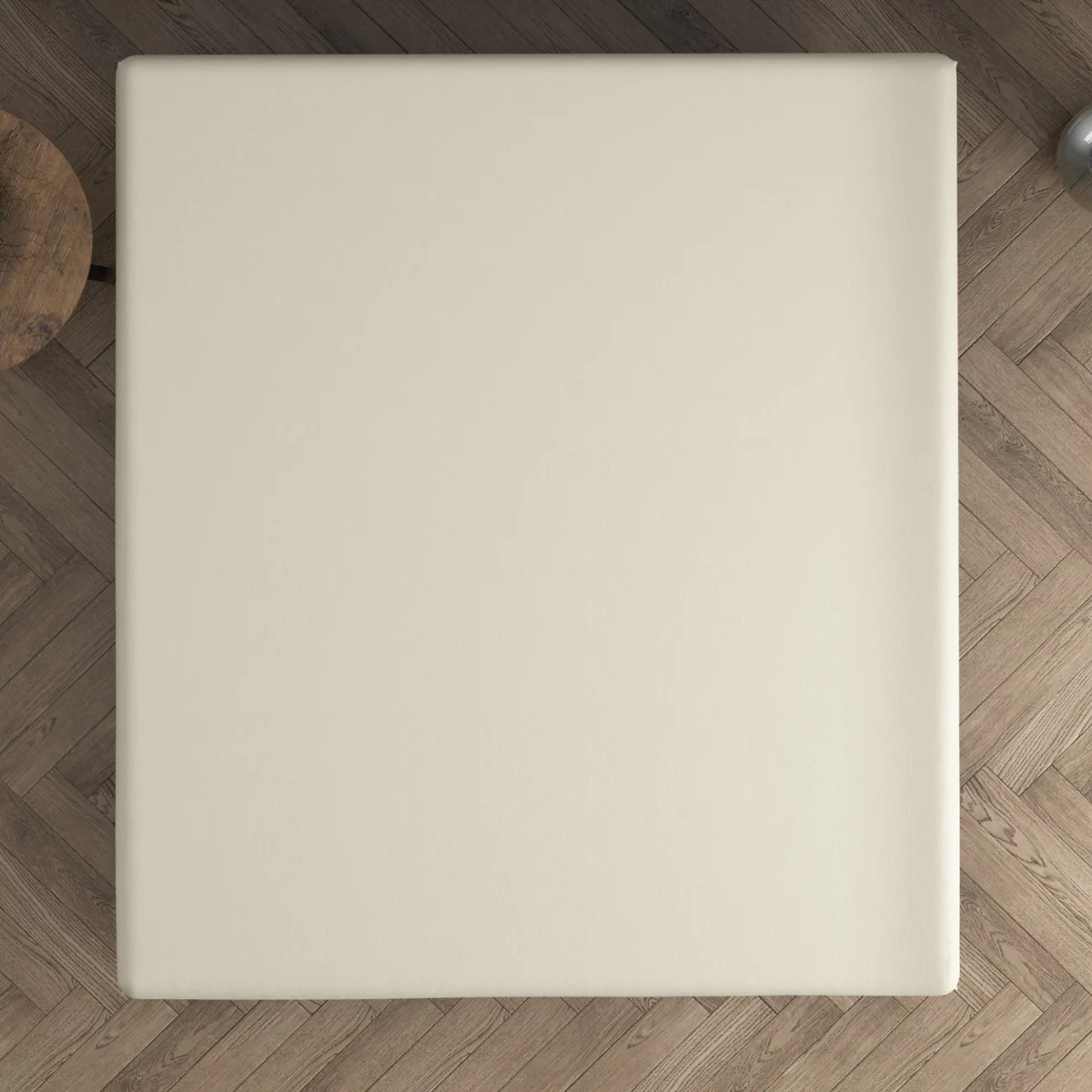 Doppel Jersey Topper Spannbettlaken - Creme - Image 3