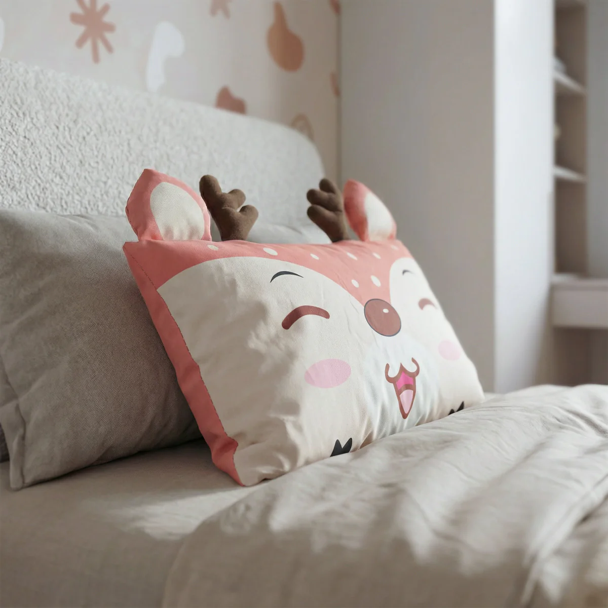 Kinderkissen Holley Kleines Reh - Braun/Beige - Image 5