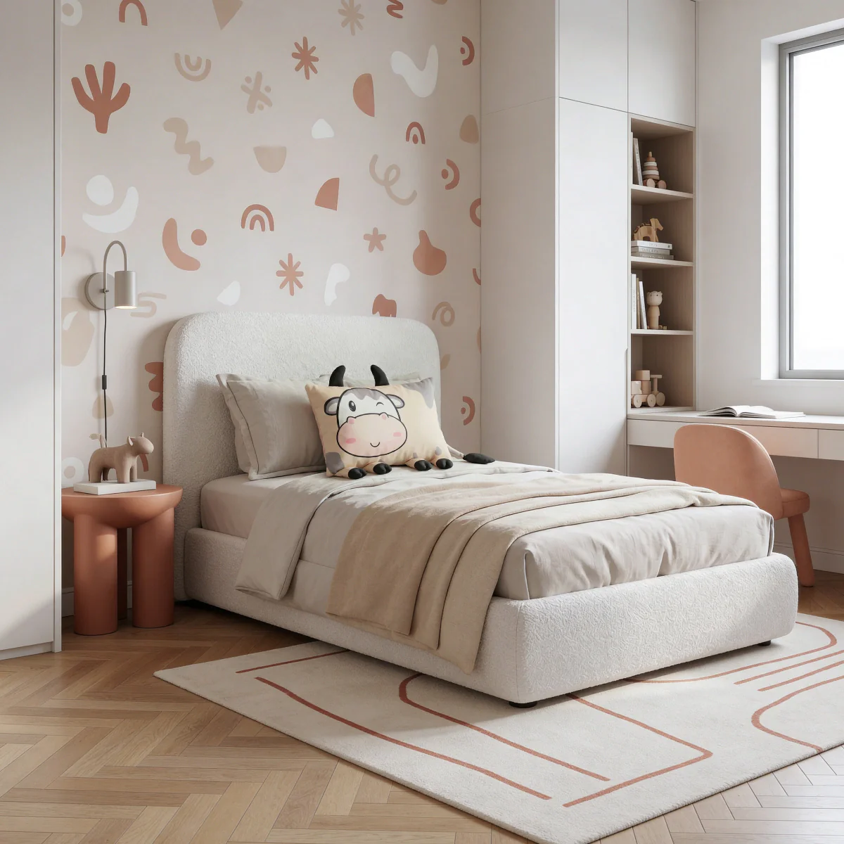 Kinderkissen Koosje Kuh - Grau/Beige - Image 4