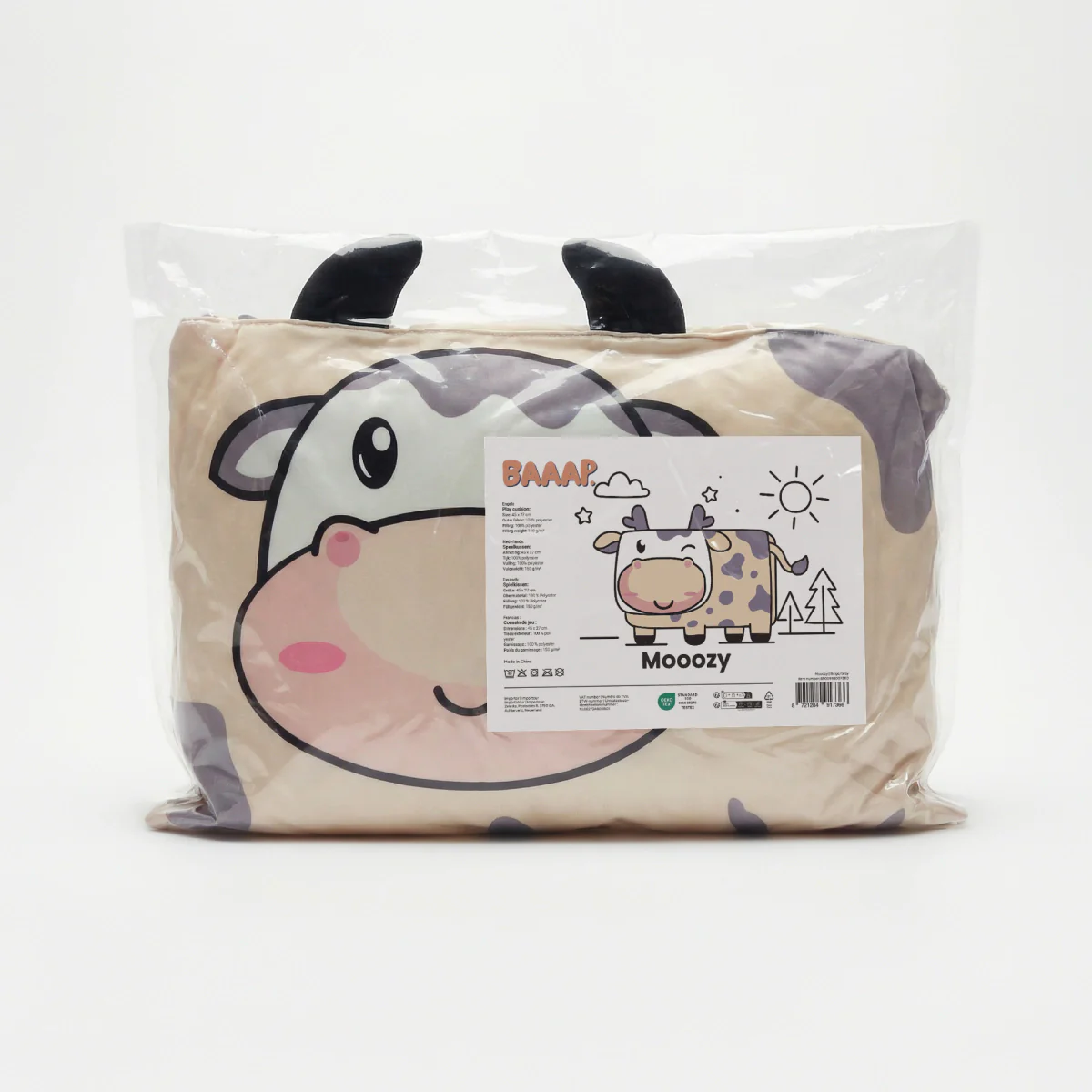Kinderkissen Koosje Kuh - Grau/Beige - Image 7