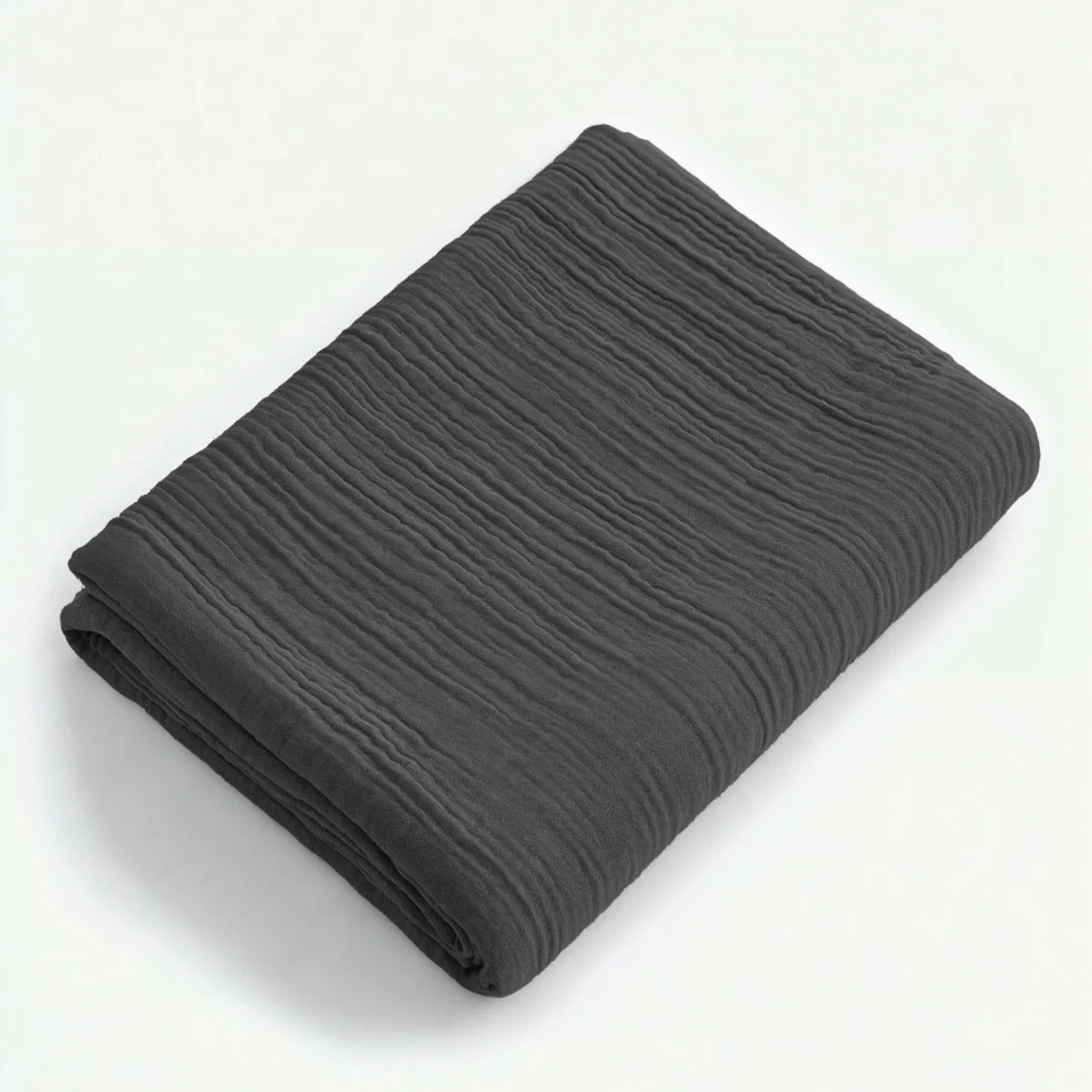 Musselin Spannbettlaken - Anthracite - Image 5