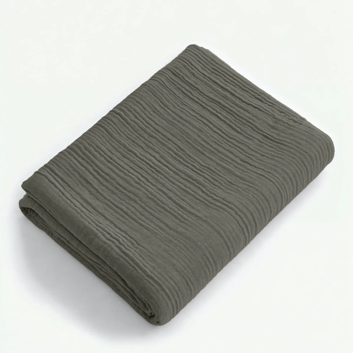 Musselin Spannbettlaken - Grey-Green - Image 7