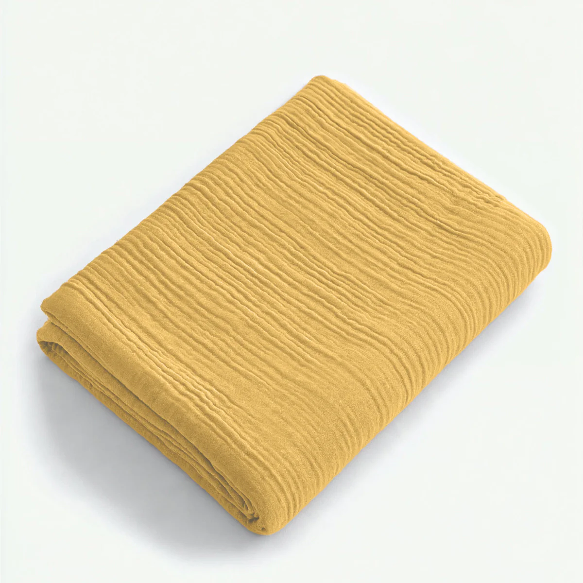 Musselin Spannbettlaken - Ochre-Yellow - Image 7