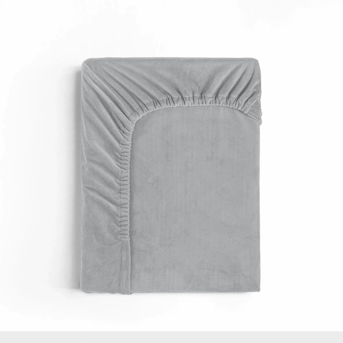 Samt-Spannbettlaken Grau - Image 3