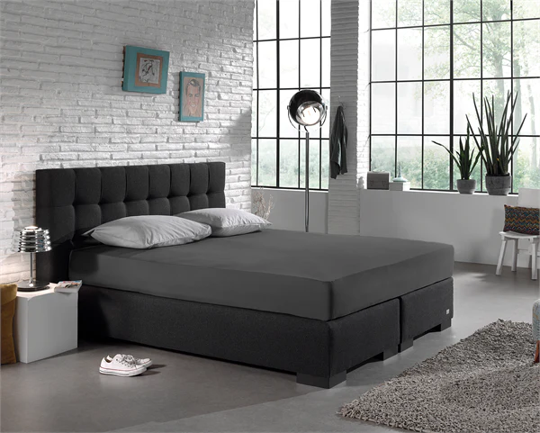 Spannbetttuch Single Jersey Anthrazit