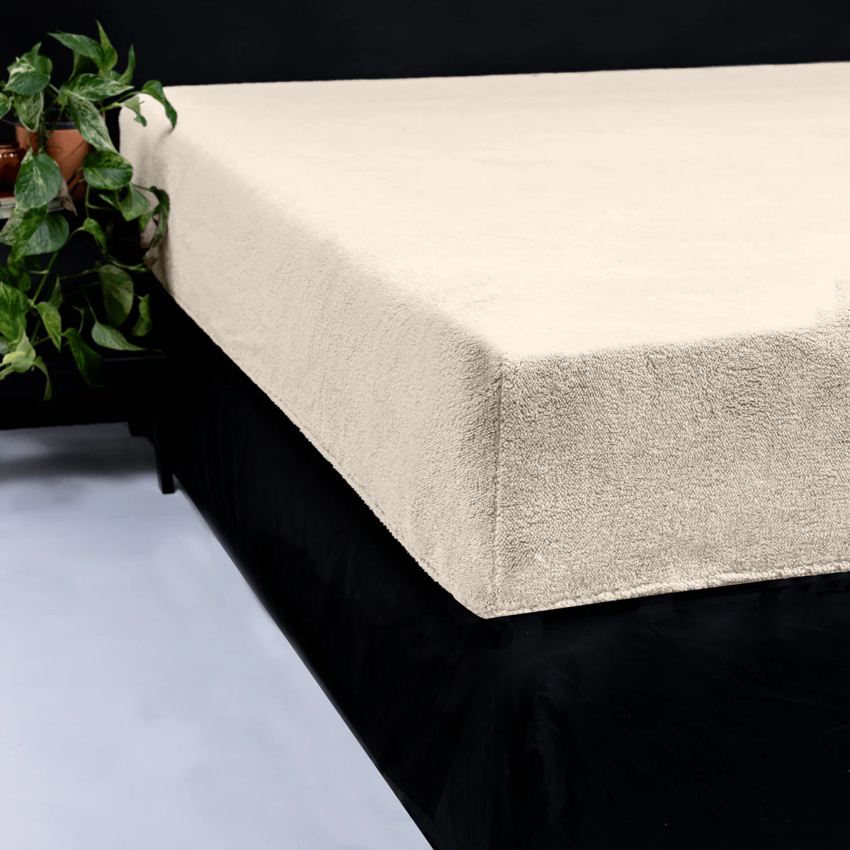 Teddy Spannbettlaken - Creme - Image 6
