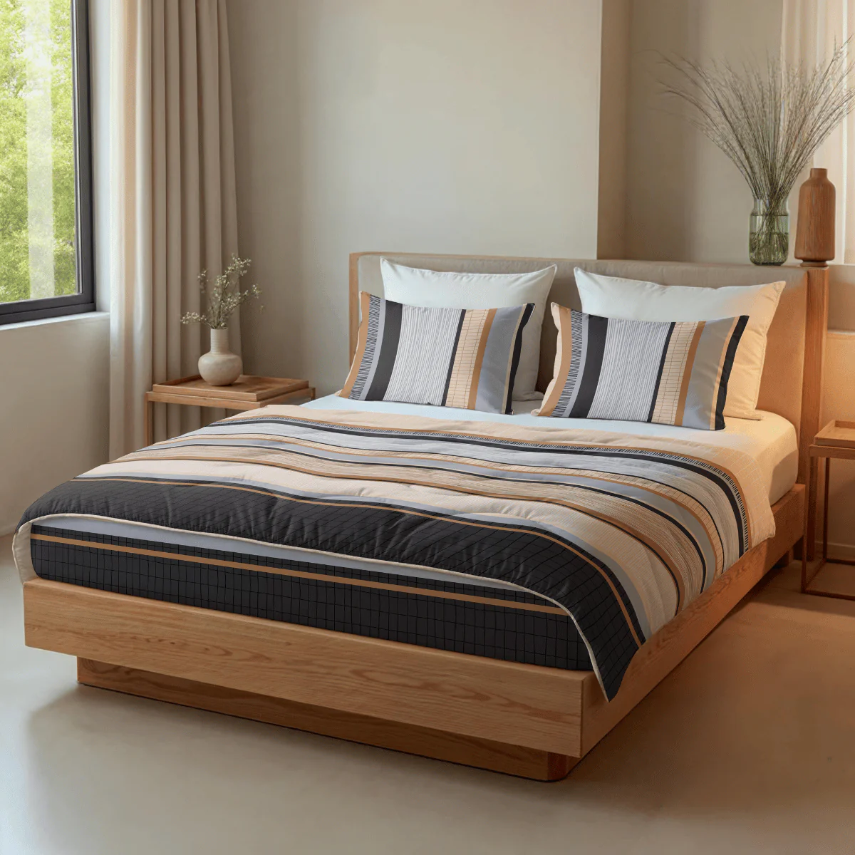 Zelesta Comfort Design Bettdecke – Blaue Streifen - Image 3