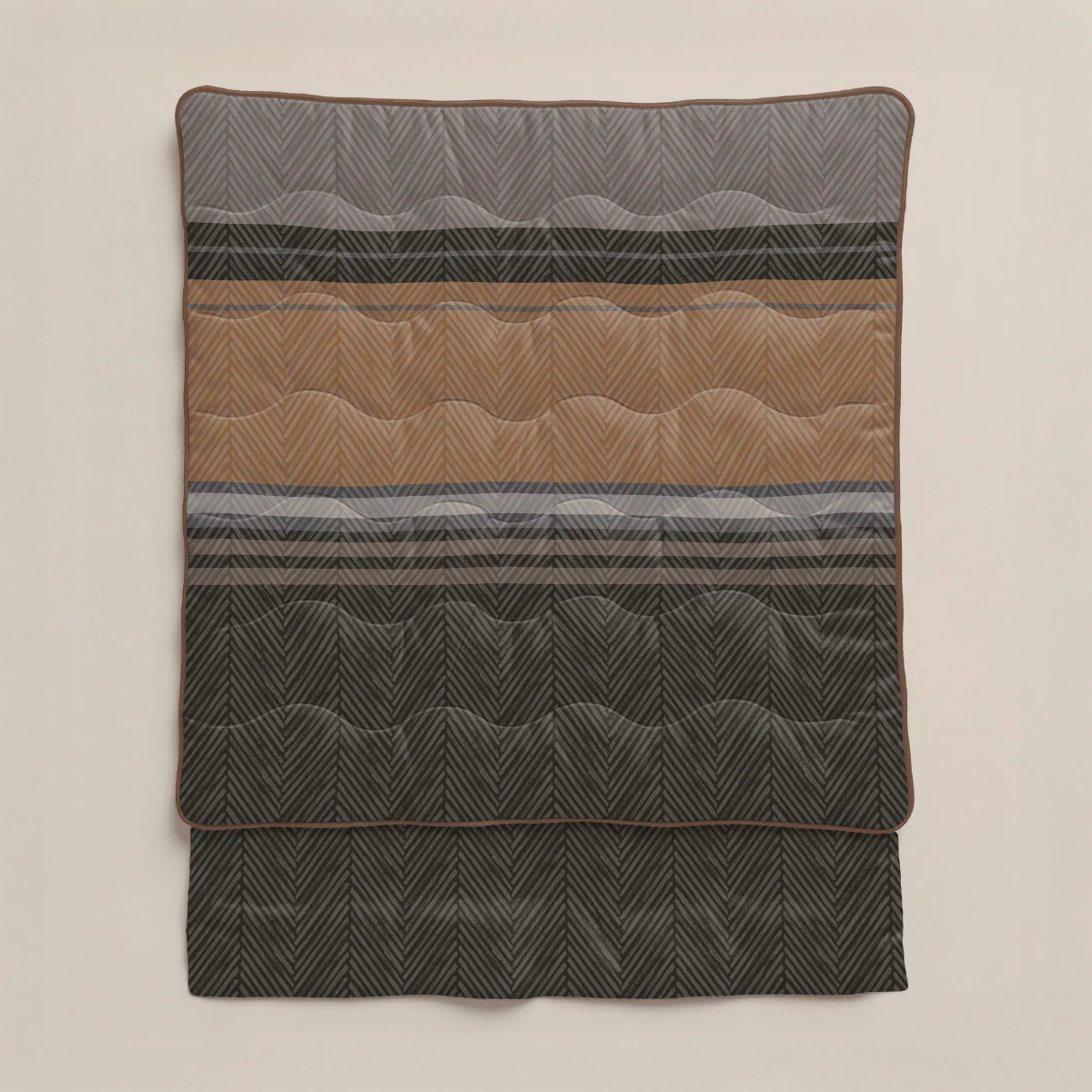 Zelesta Comfort Design Bettdecke – Braune Streifen - Image 10