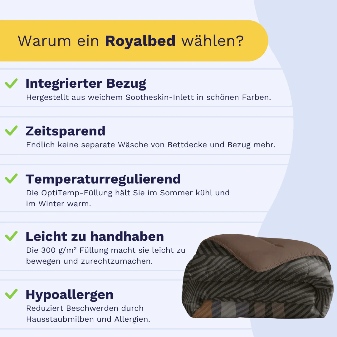 Zelesta Comfort Design Bettdecke – Braune Streifen - Image 4