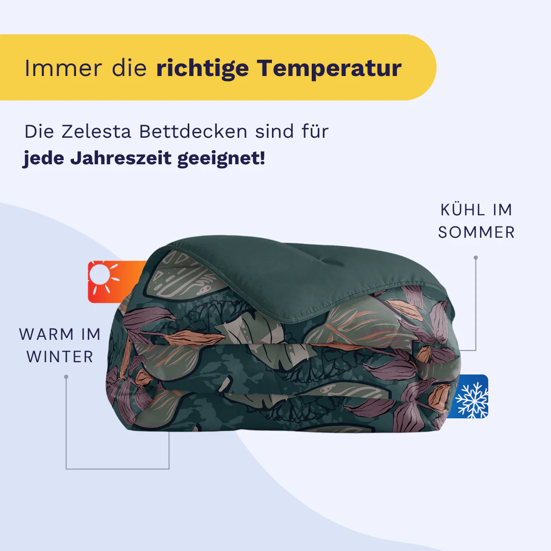 Zelesta Comfort Design Bettdecke – Fröhliche Blumen - Image 5