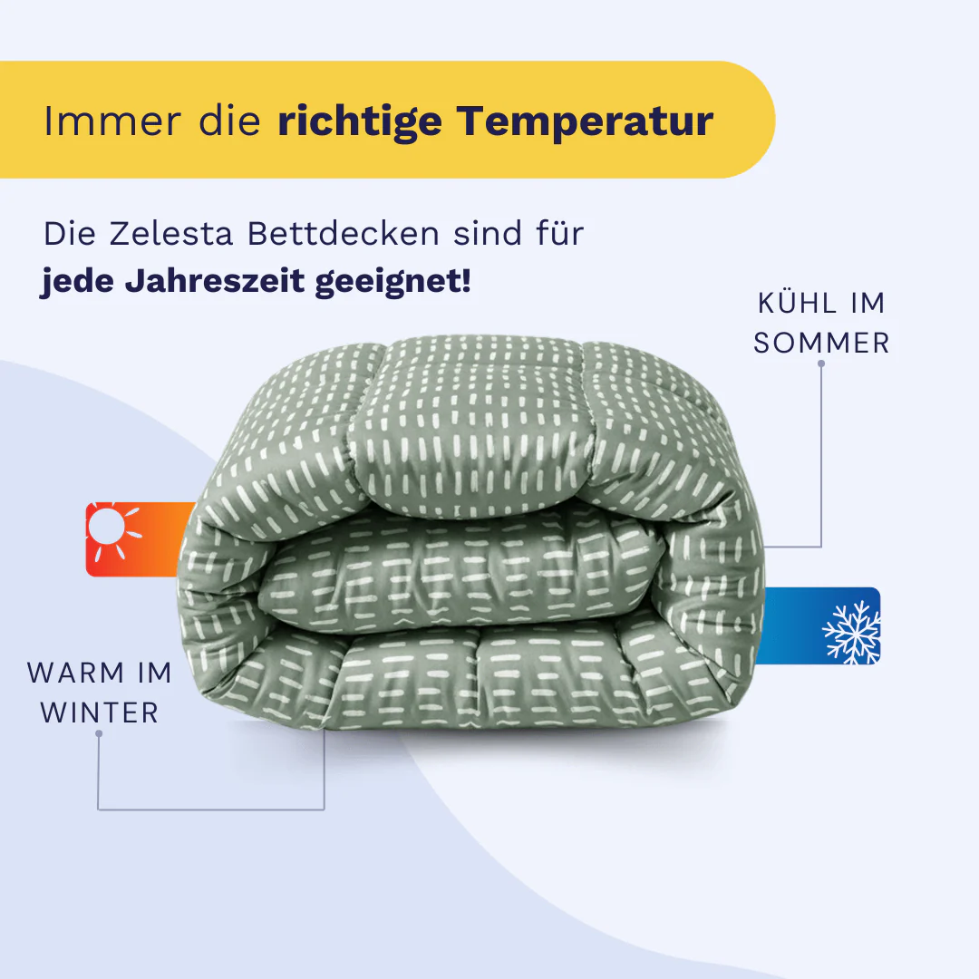 Zelesta Comfort Design Bettdecke - Olive Stitches - Image 5