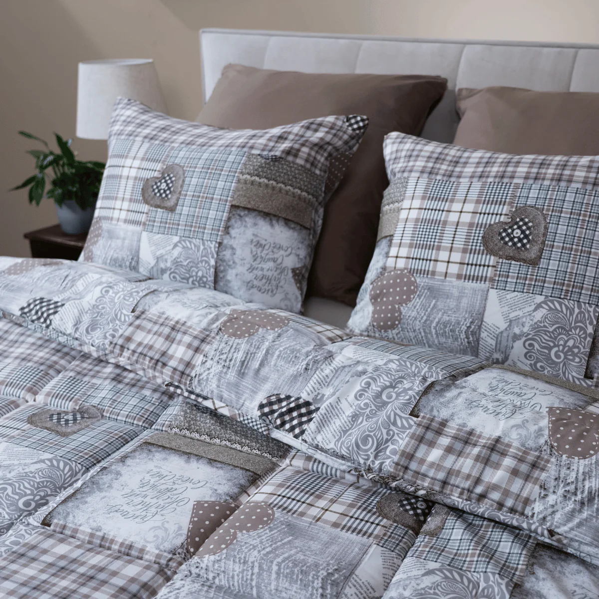 Zelesta Comfort Design Sommerbettdecke - Patchwork Hearts - Image 10