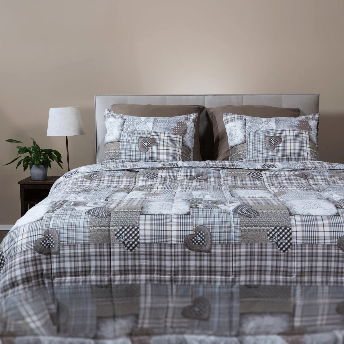 Zelesta Comfort Design Sommerbettdecke - Patchwork Hearts - Image 3