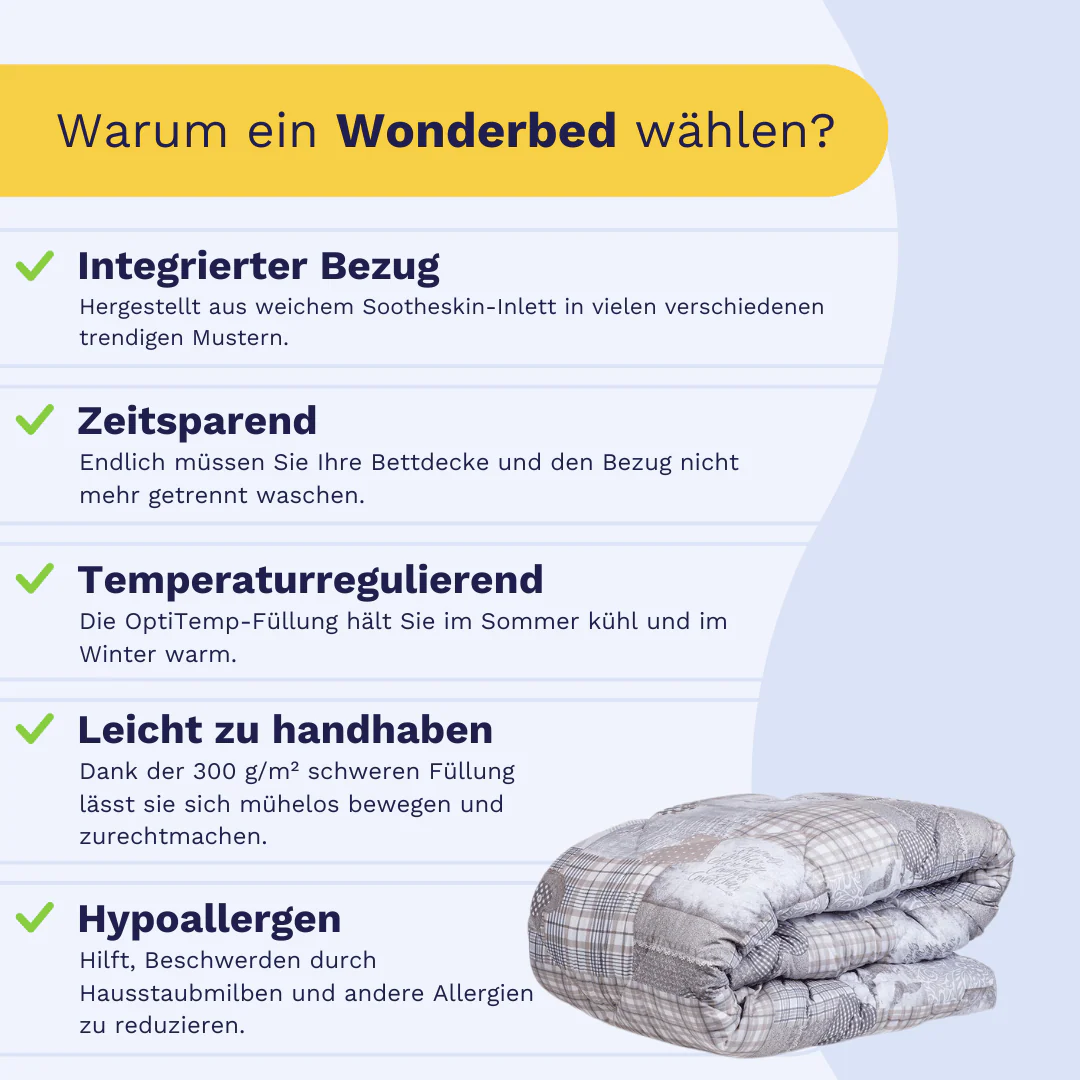 Zelesta Comfort Design Bettdecke - Patchwork Herzen - Image 5