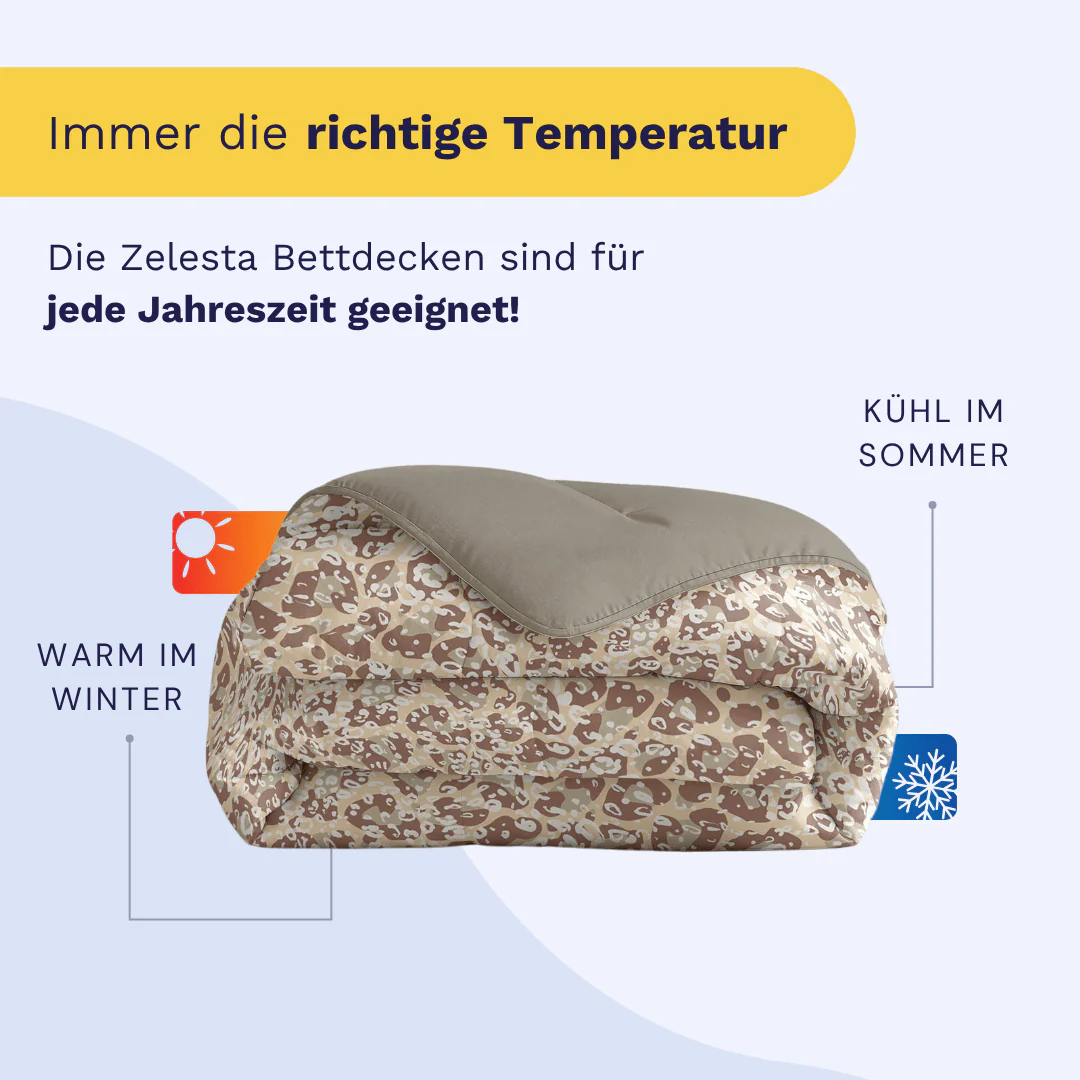 Zelesta Comfort Design Bettdecke – Sand-Panther - Image 5