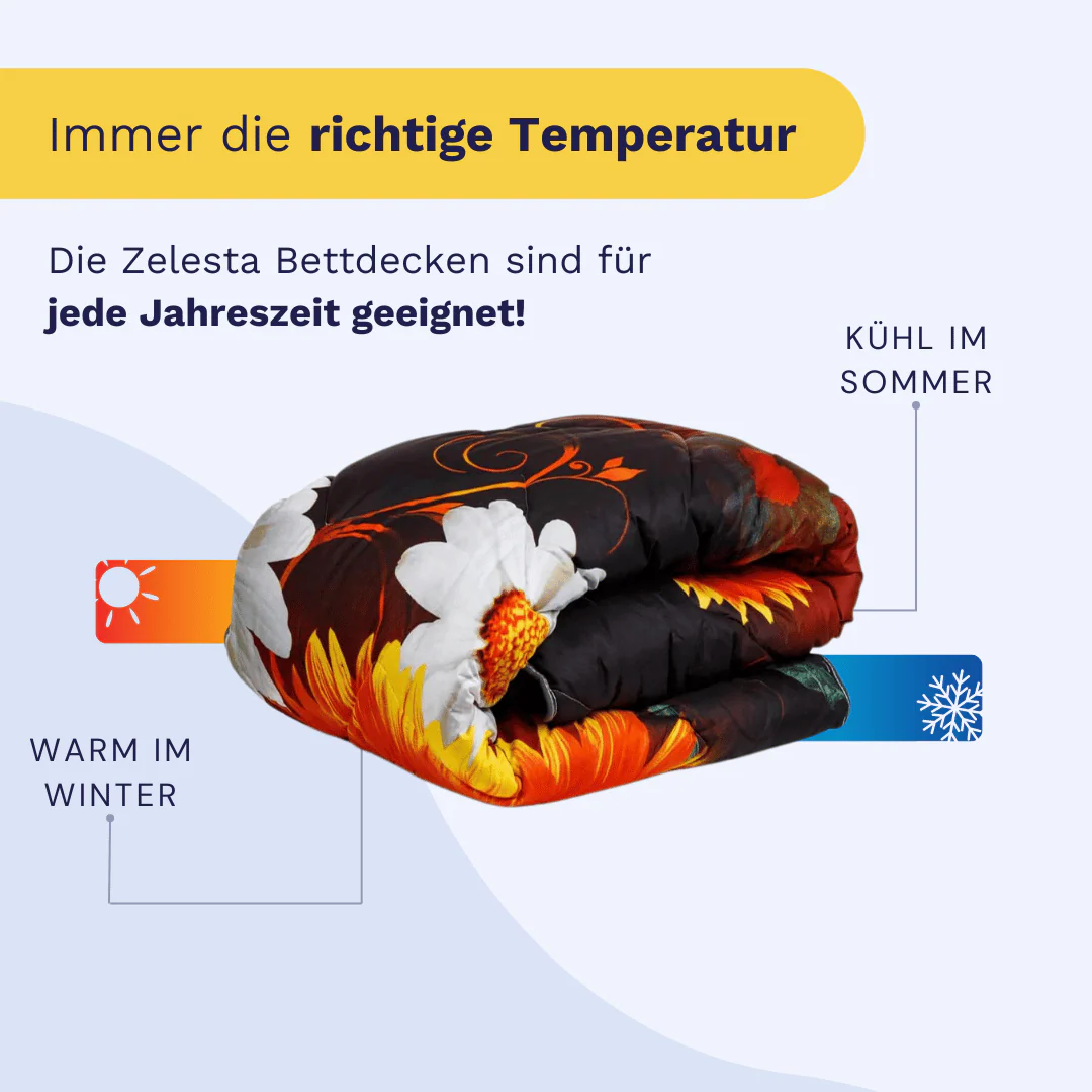 Zelesta Comfort Design Bettdecke - Sommerblumen - Image 4