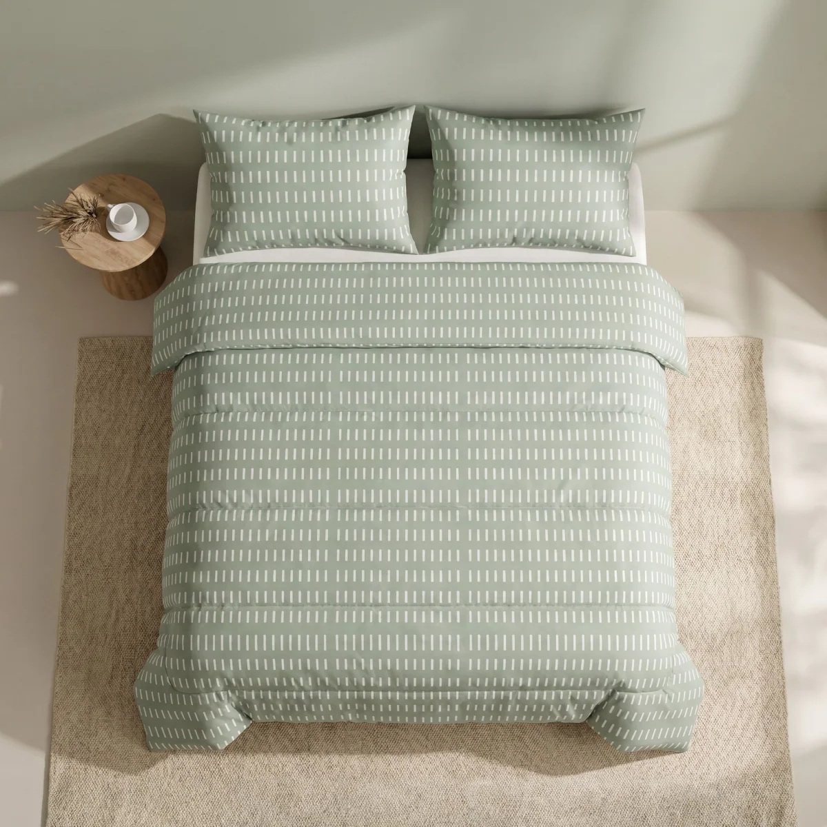 Zelesta Comfort Design Sommerbettdecke - Olive Stitches - Image 3