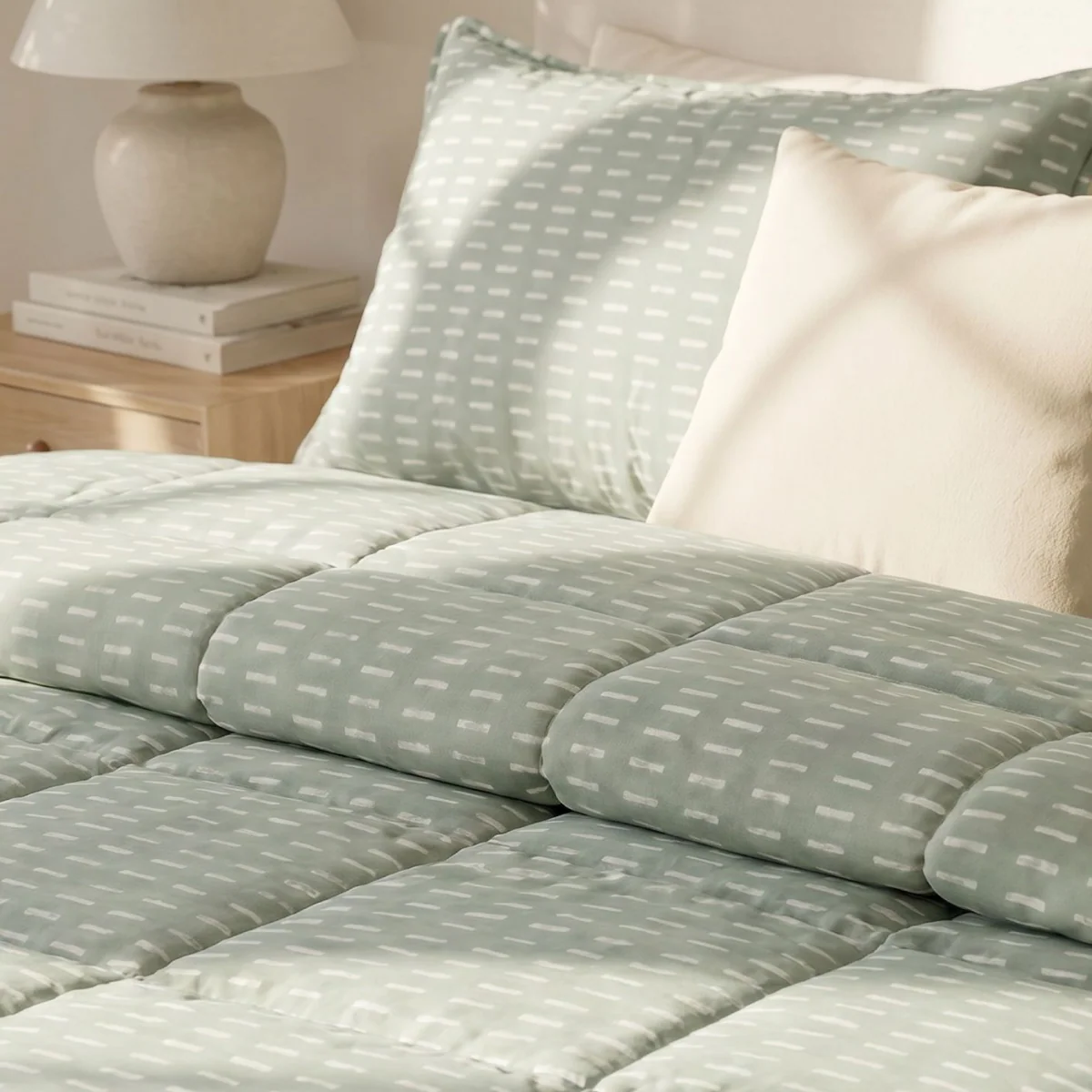 Zelesta Comfort Design Sommerbettdecke - Olive Stitches - Image 5
