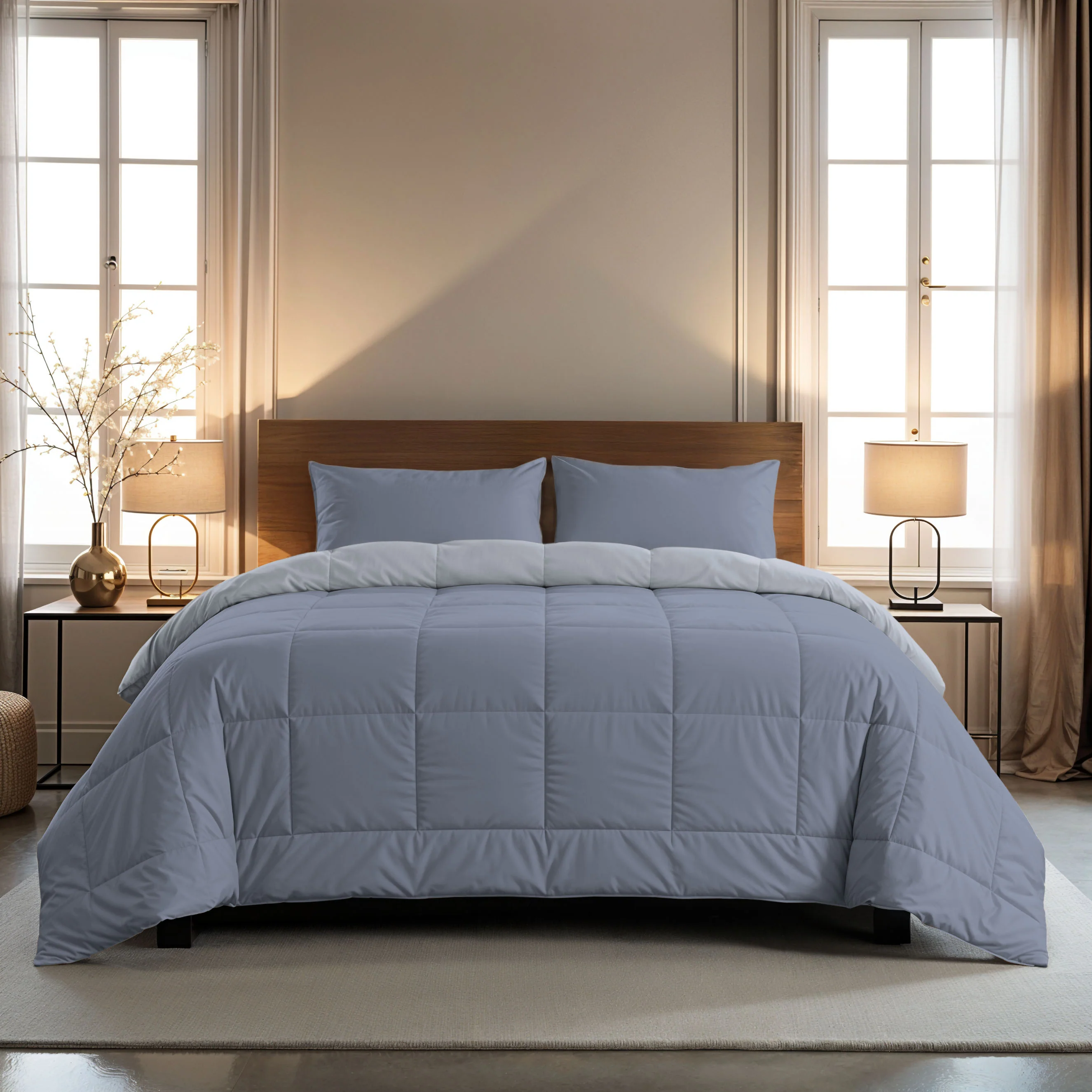 Zelesta Comfort Duo Bettdecke - Eisblau & Sanftes Blau - Image 2