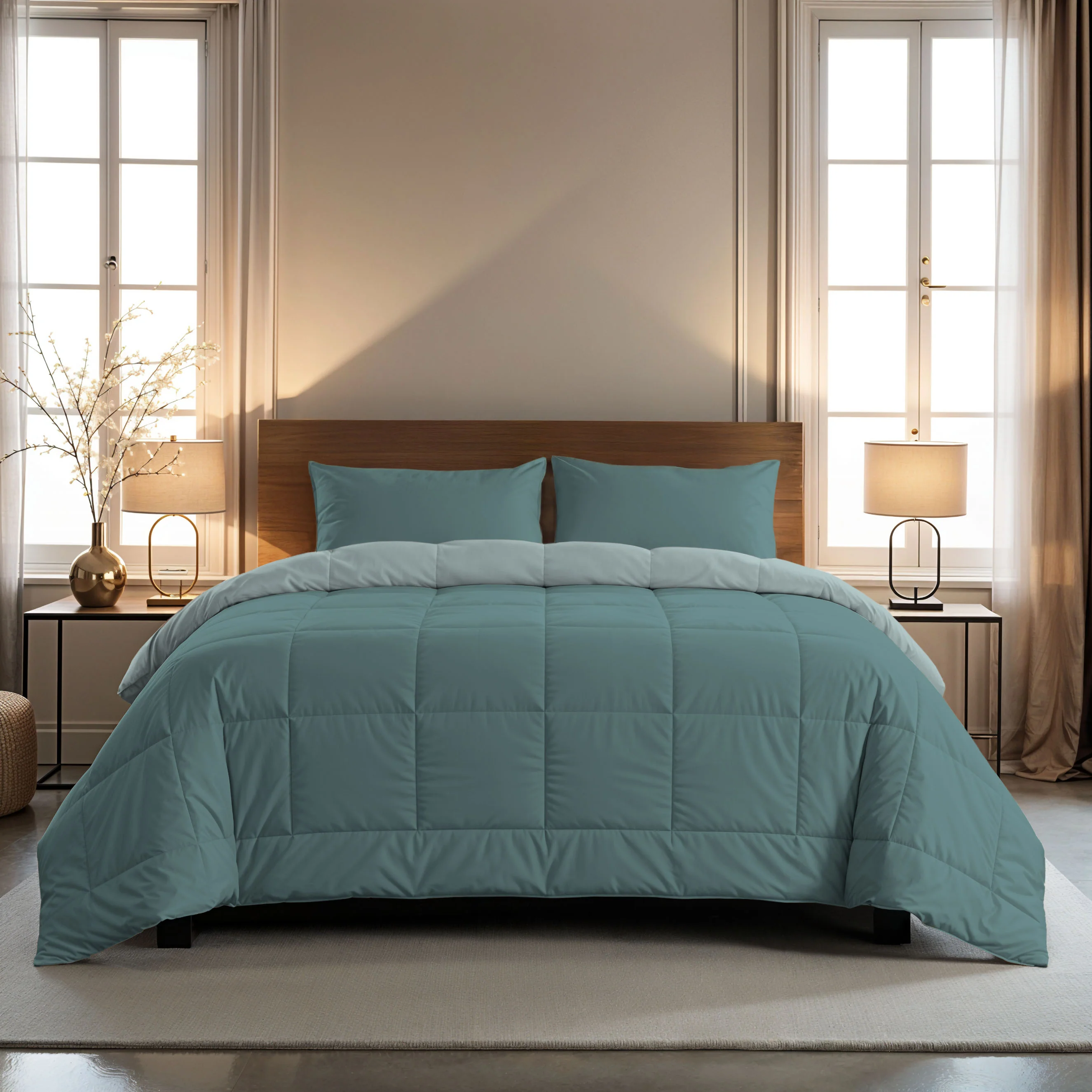 Zelesta Comfort Duo Bettdecke - Mineral & Hellblau - Image 2