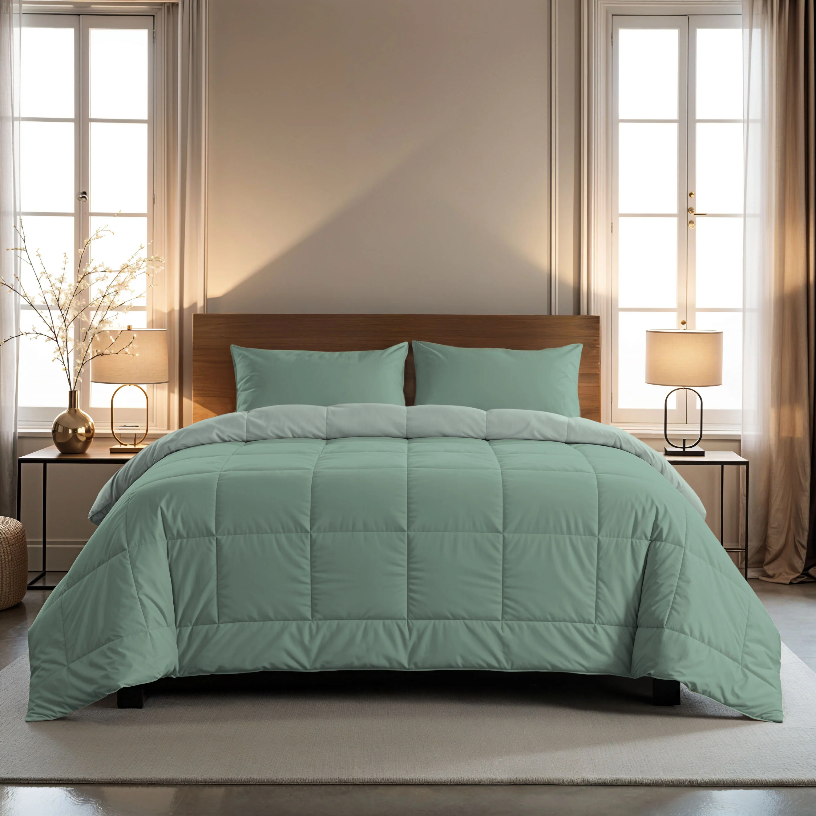 Zelesta Comfort Duo Bettdecke - Mintgrün & Hellgrün - Image 2