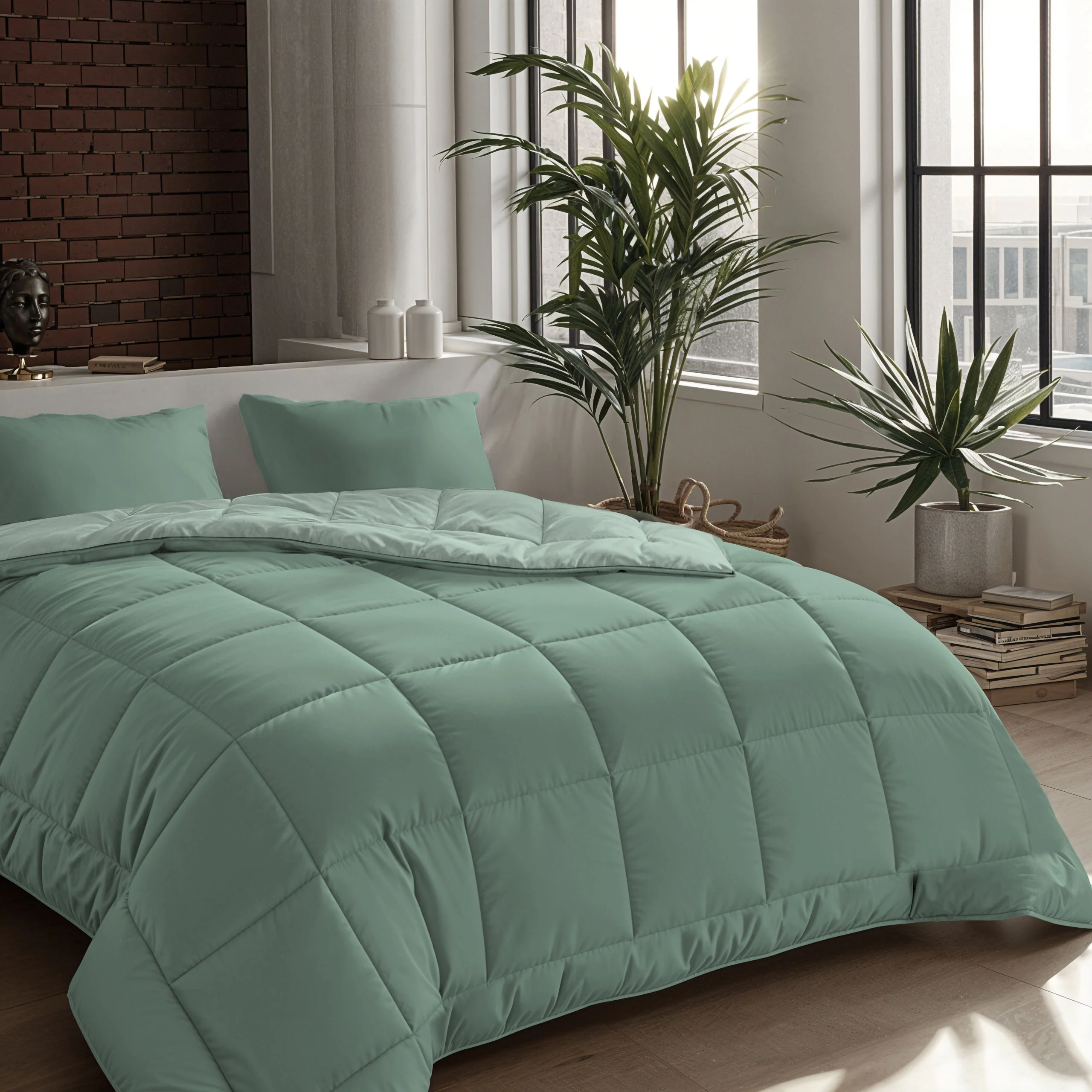 Zelesta Comfort Duo Bettdecke - Mintgrün & Hellgrün - Image 3