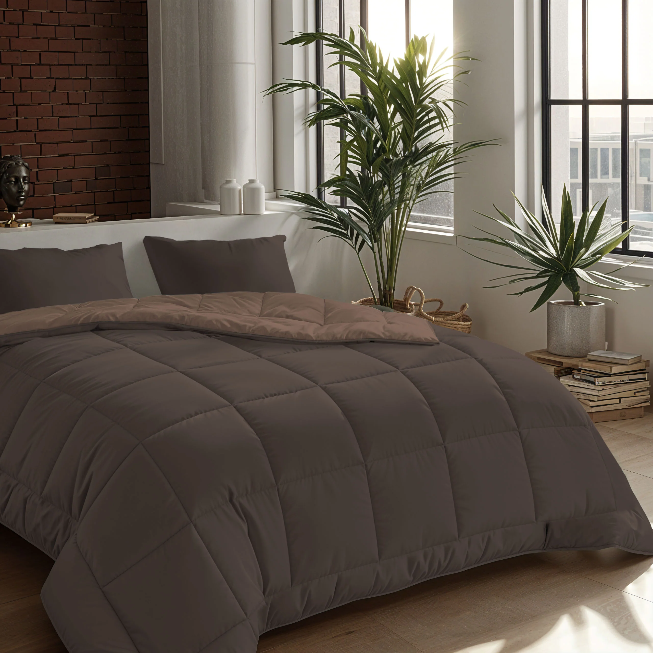 Zelesta Comfort Duo Bettdecke - Schokoladenbraun & Mokkabraun - Image 3