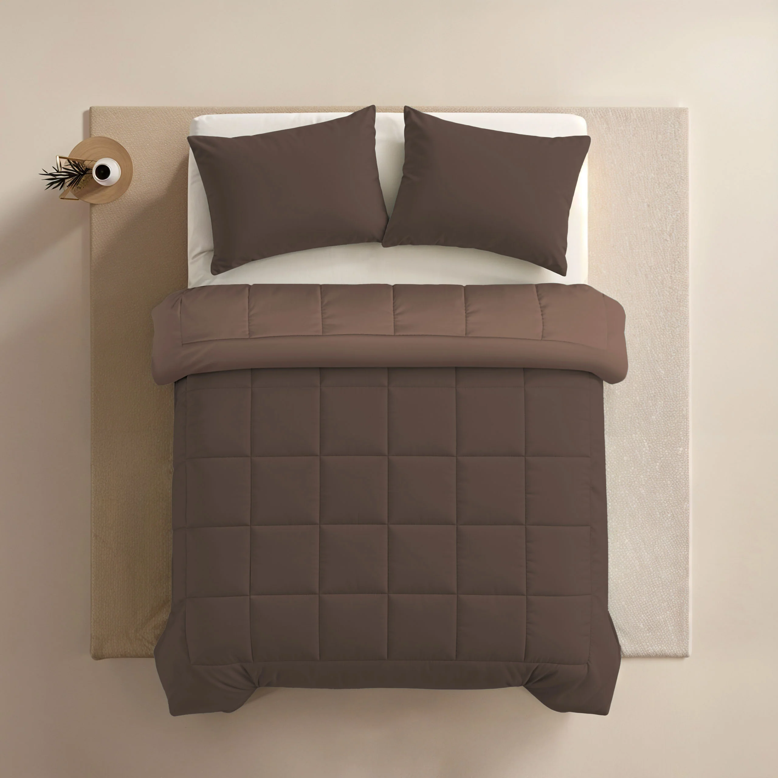 Zelesta Comfort Duo Bettdecke - Schokoladenbraun & Mokkabraun - Image 5
