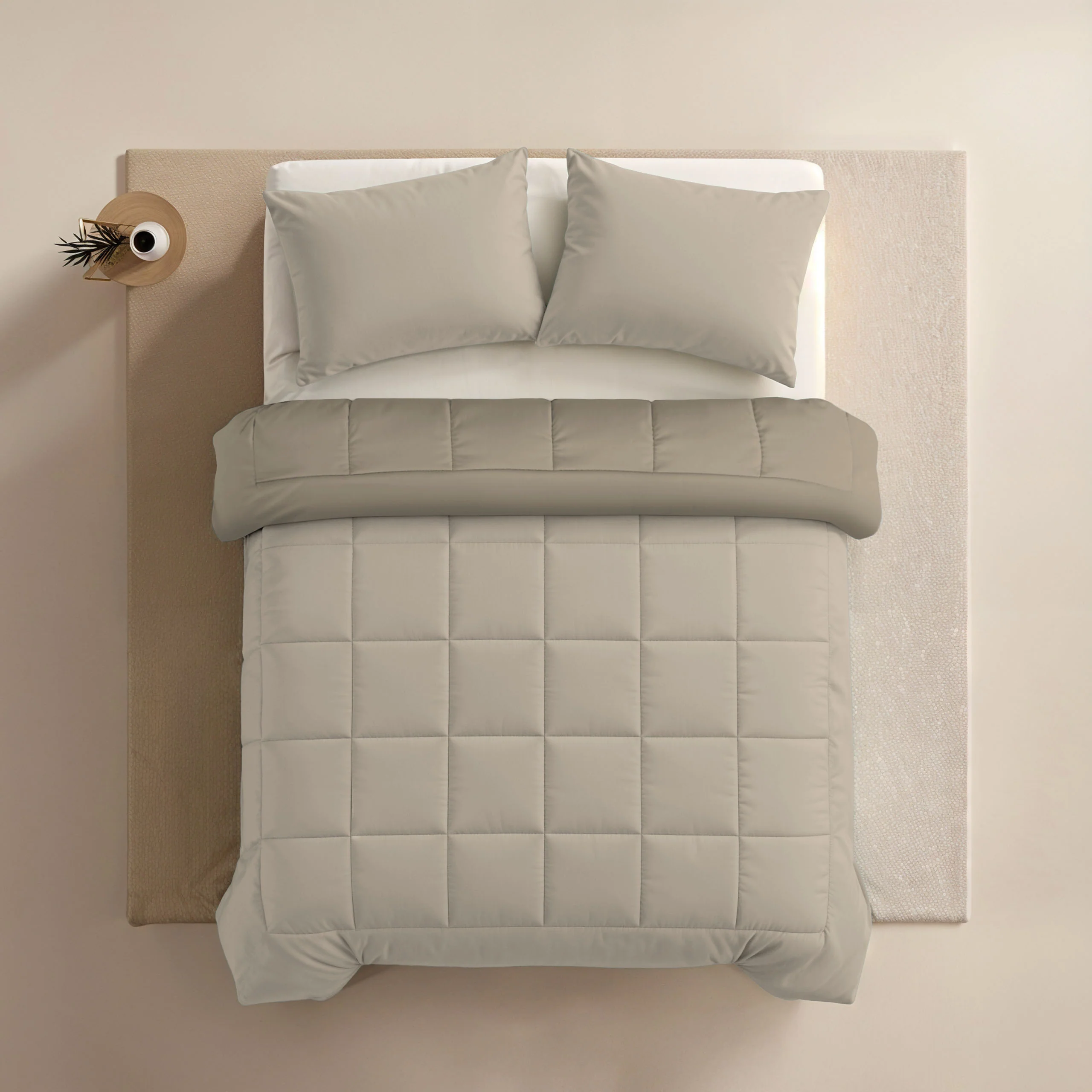 Zelesta Comfort Duo Bettdecke - Taupe & Champagner - Image 4
