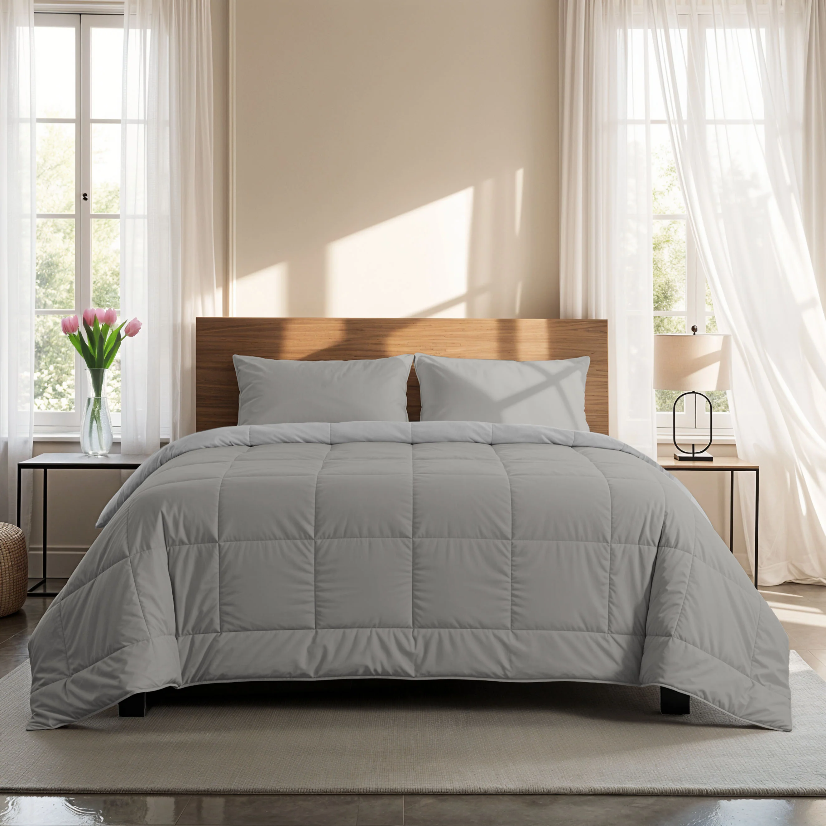 Zelesta Comfort Duo Sommerbettdecke - Grau & Sanftes Grau - Image 3
