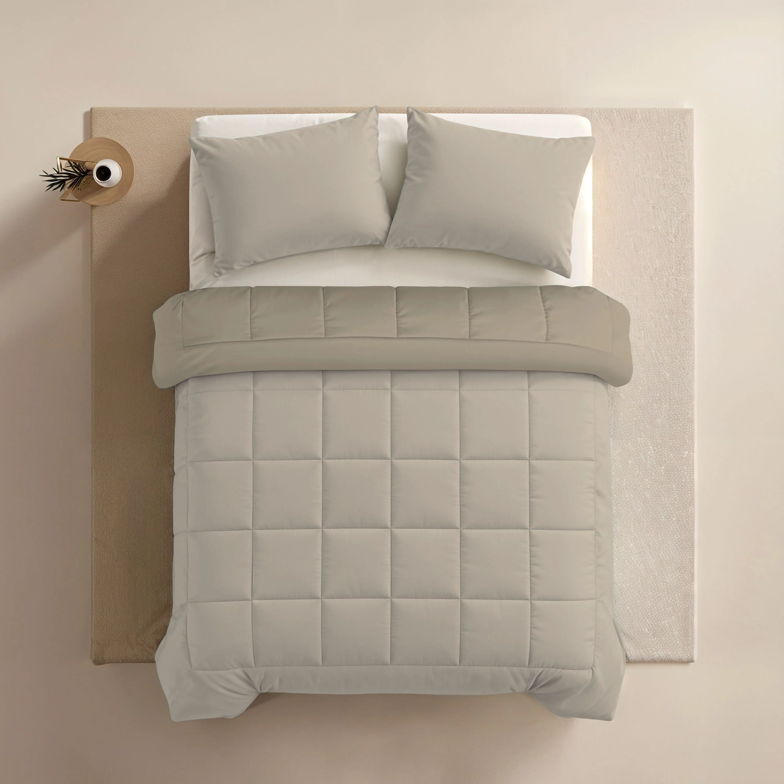 Zelesta Comfort Duo Sommerbettdecke - Taupe & Champagner - Image 4