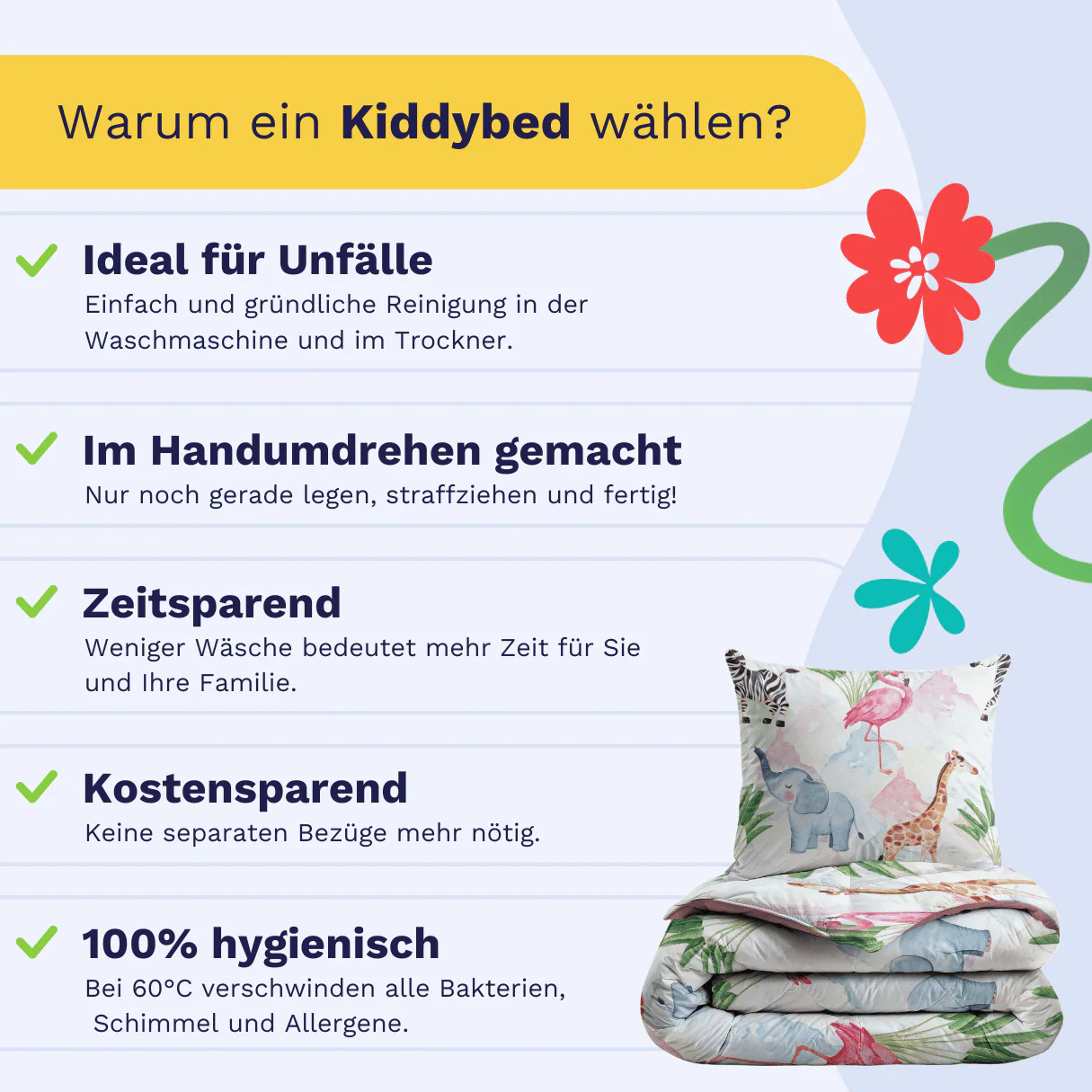Zelesta Comfort Kids Bettdecke - Colourful Animals - Image 4