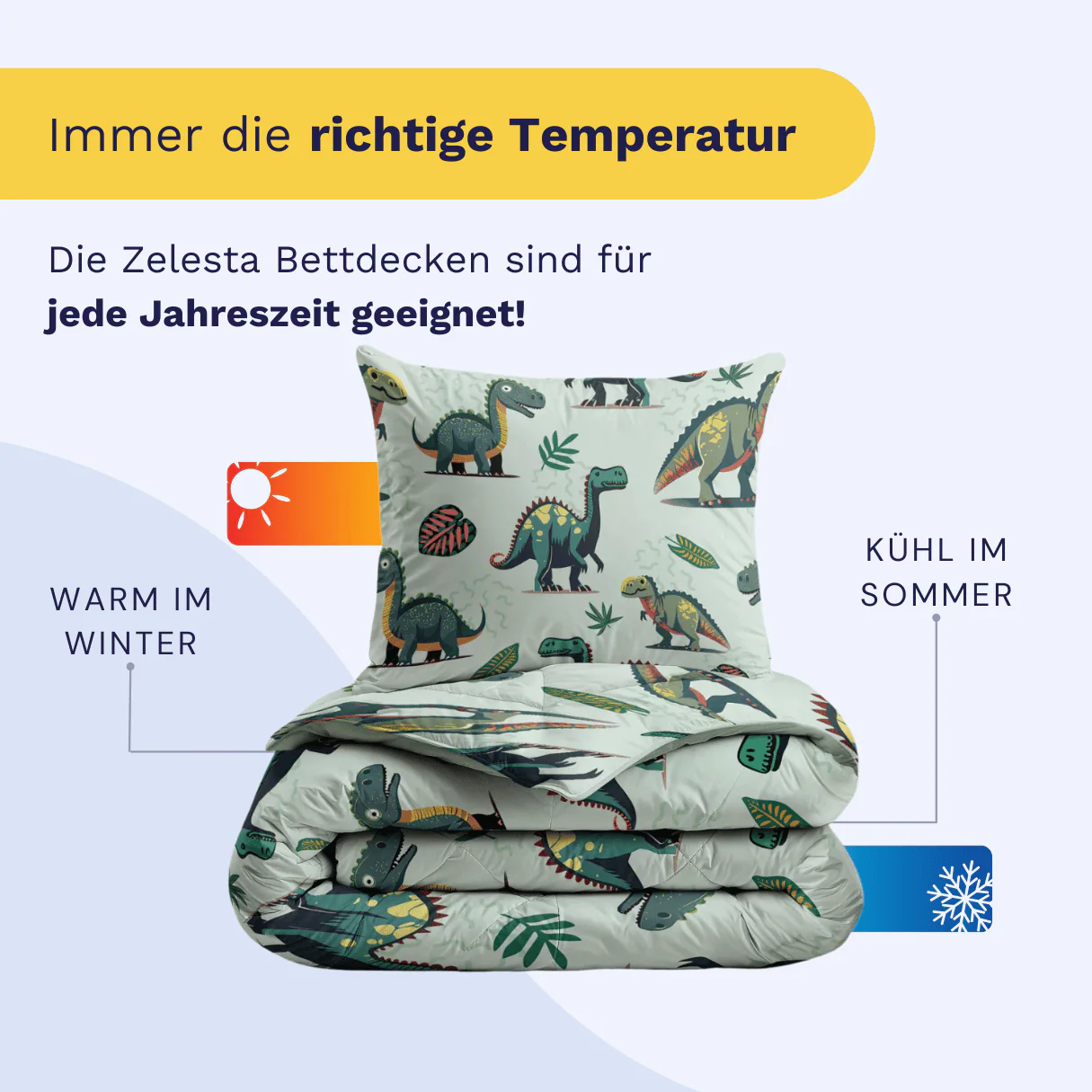 Zelesta Comfort Kids Bettdecke - Dino - Image 4