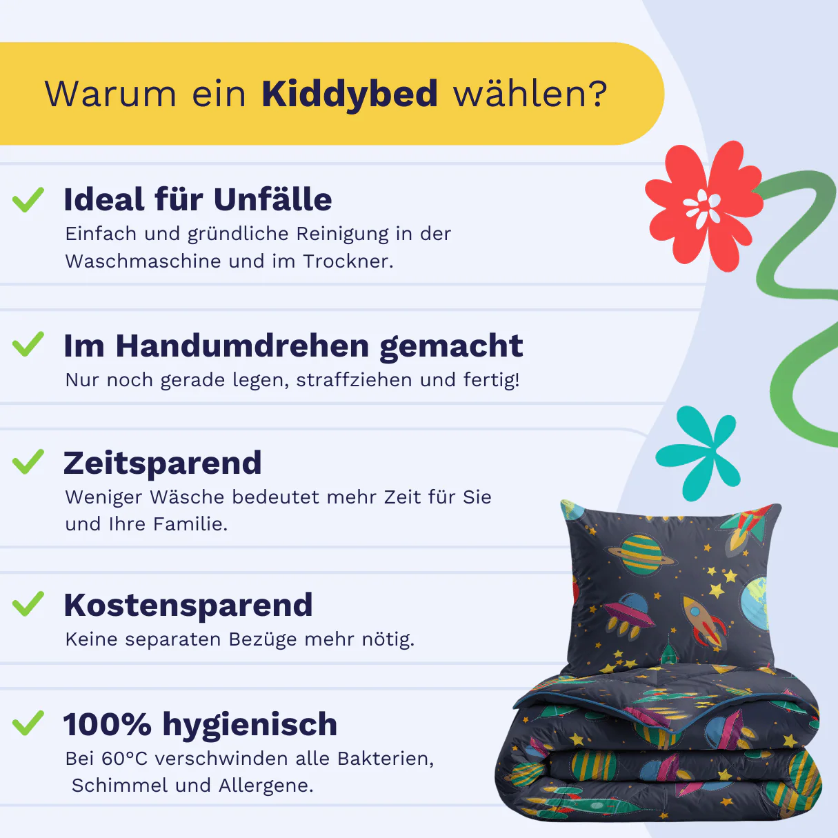 Zelesta Comfort Kids Bettdecke - Space Dream - Image 3