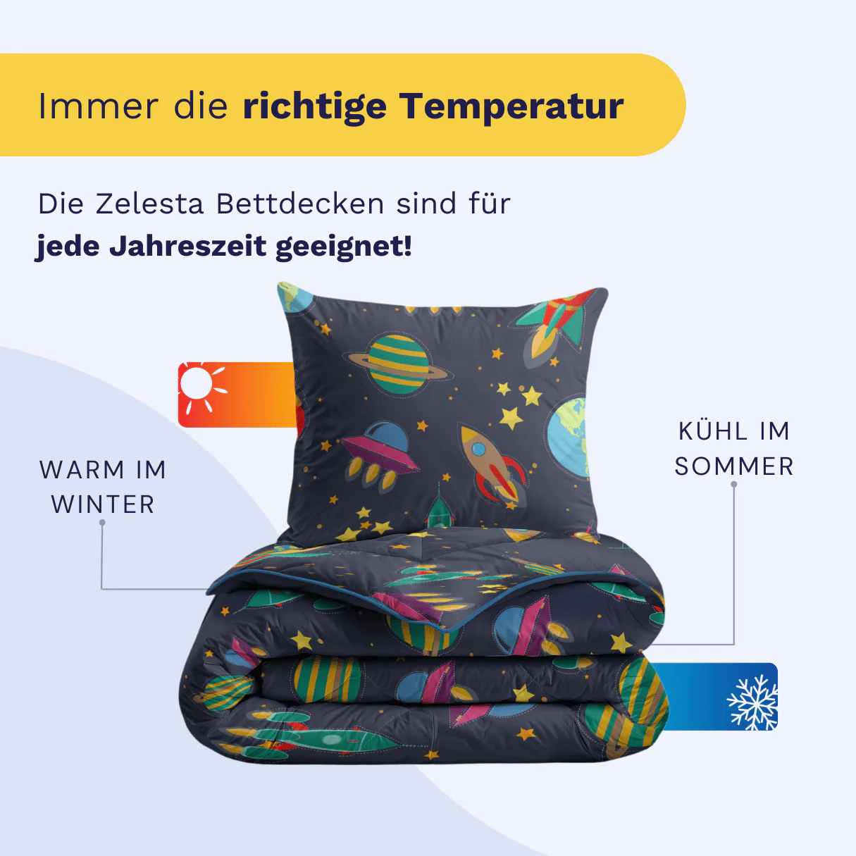 Zelesta Comfort Kids Bettdecke - Space Dream - Image 5