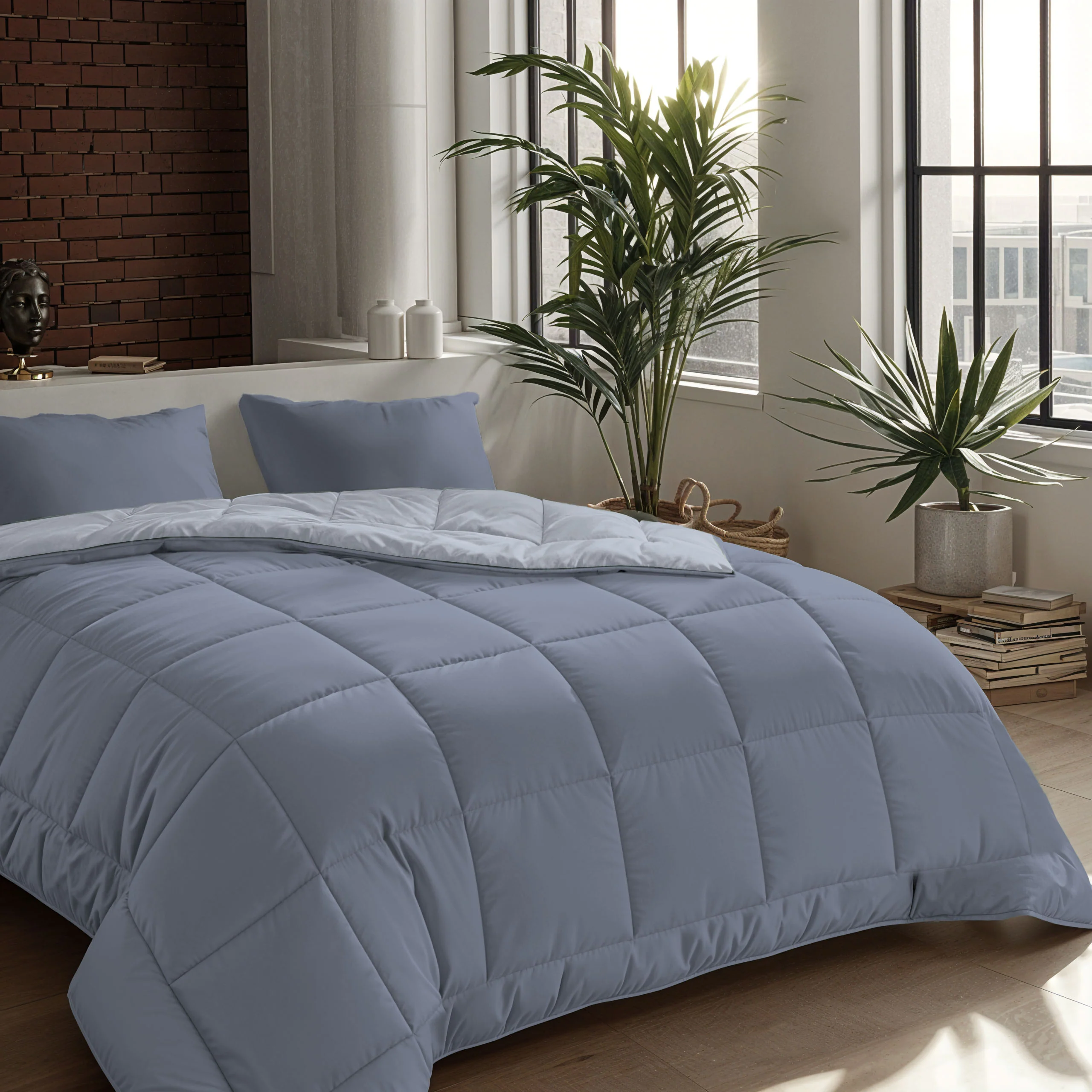 Zelesta Comfort Duo Kissenbezüge Set von 2 - Eisblau - Image 3