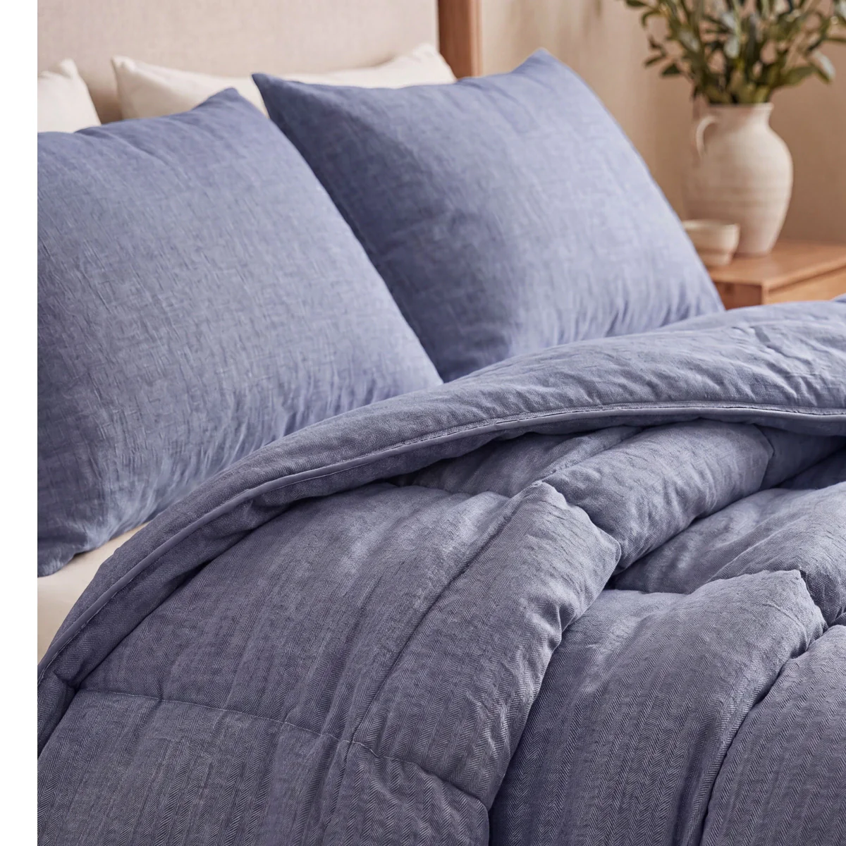 Zelesta Comfort Structur Sommerbettdecke - Denim - Image 3