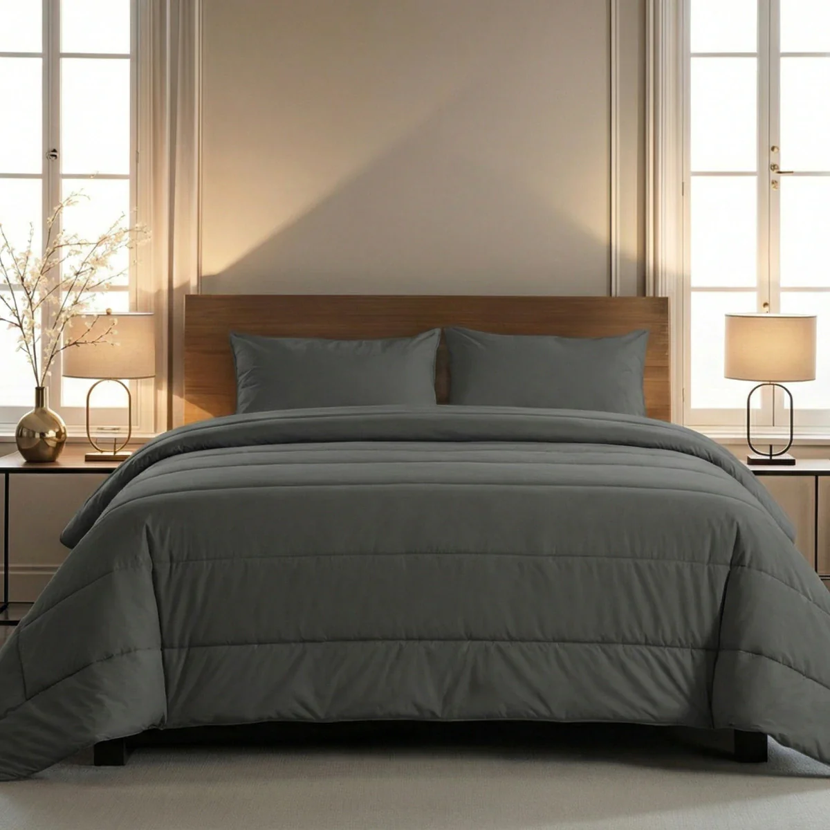 Zelesta Comfort Uni Bettdecke - Anthrazit - Image 2