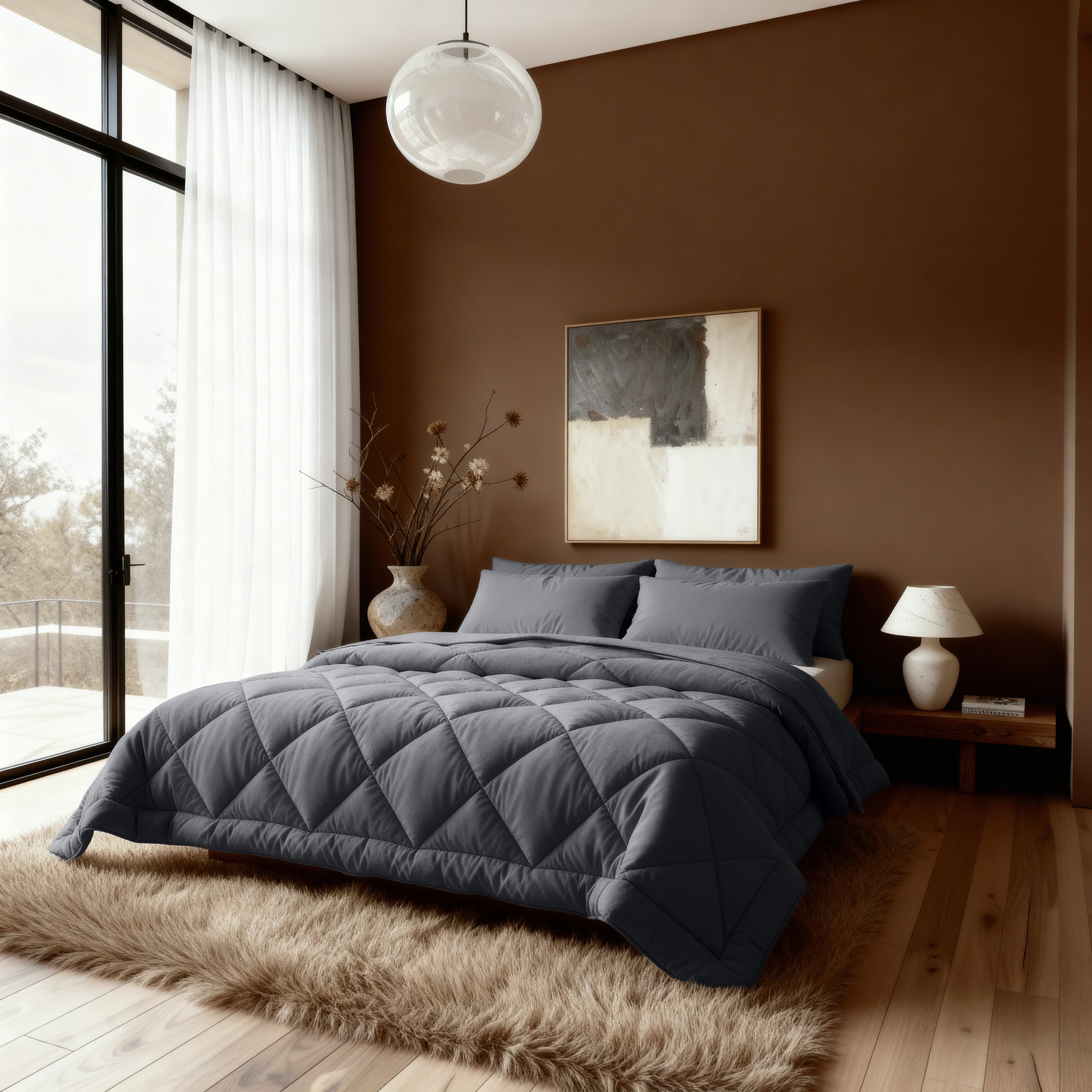Zelesta Comfort Uni Diamond Bettdecke – Anthrazit - Image 3