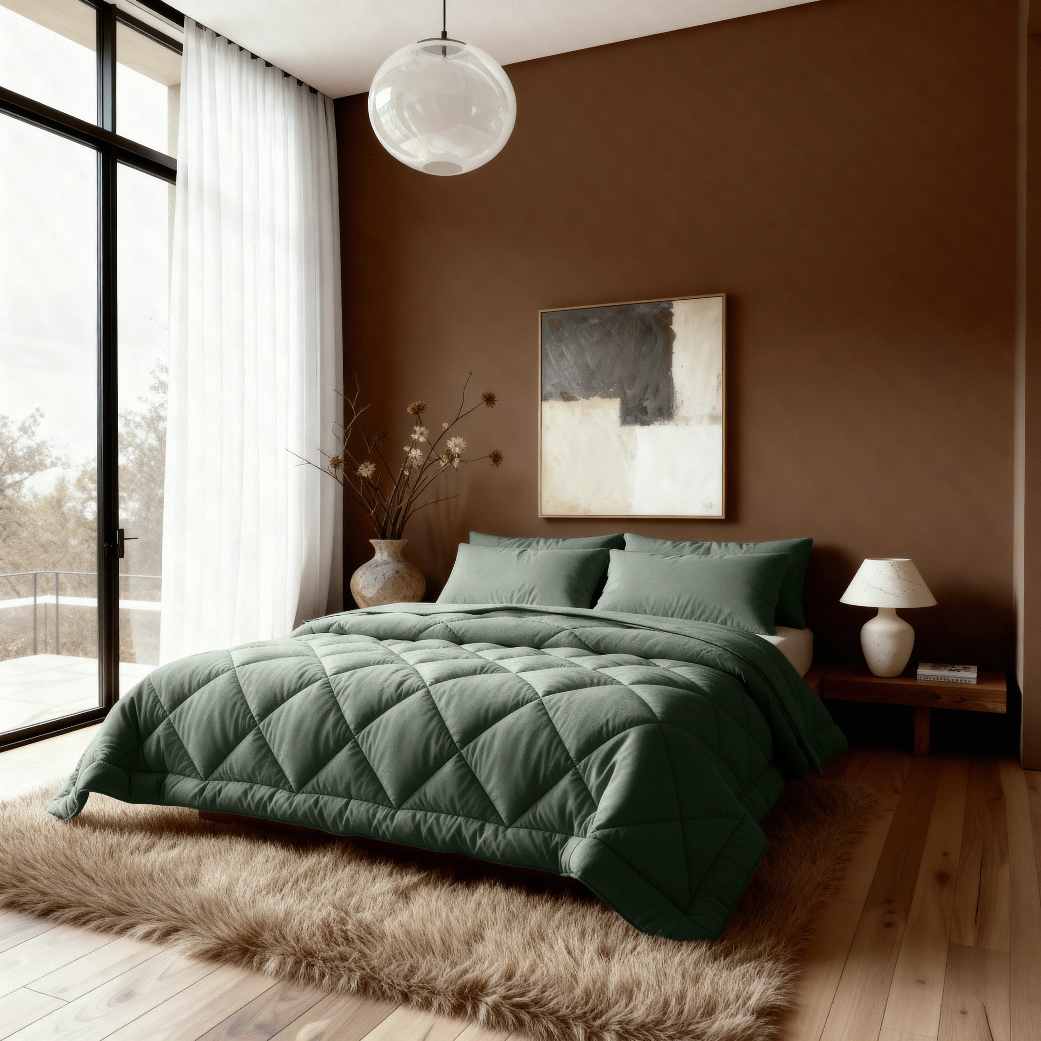 Zelesta Comfort Uni Diamond Bettdecke – Grün - Image 3