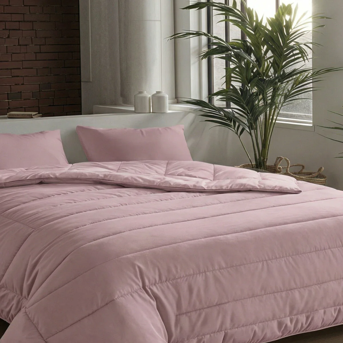 Zelesta Comfort Uni Sommerbettdecke - Altrosa - Image 3