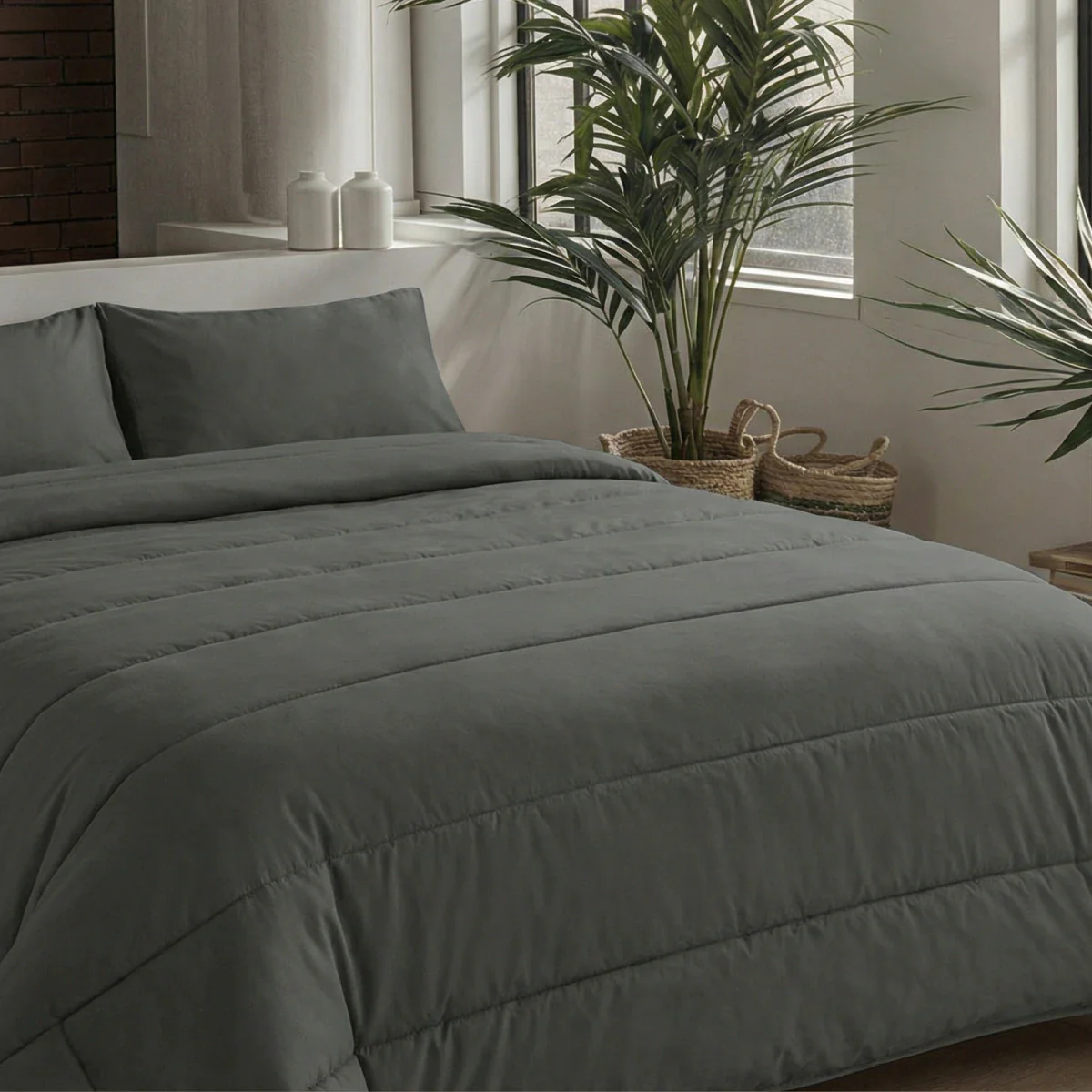 Zelesta Comfort Uni Sommerbettdecke - Anthrazit - Image 4