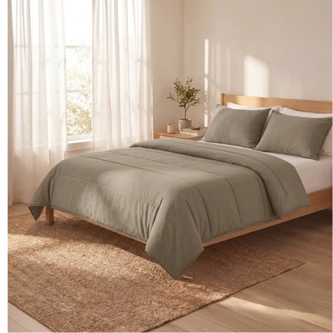 Zelesta Comfort Uni Sommerbettdecke - Naturtaupe - Image 3
