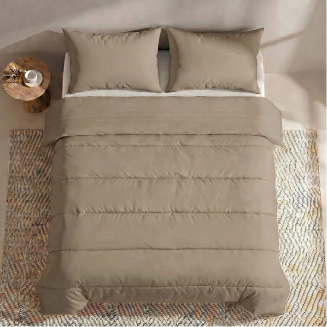 Zelesta Comfort Uni Sommerbettdecke - Naturtaupe - Image 4