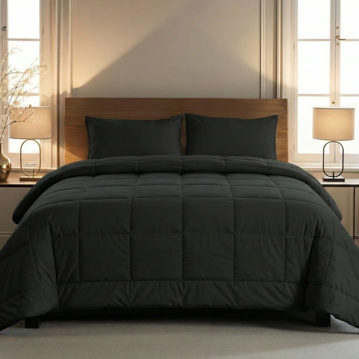Zelesta Comfort Uni Sommerbettdecke - Schwarz - Image 2