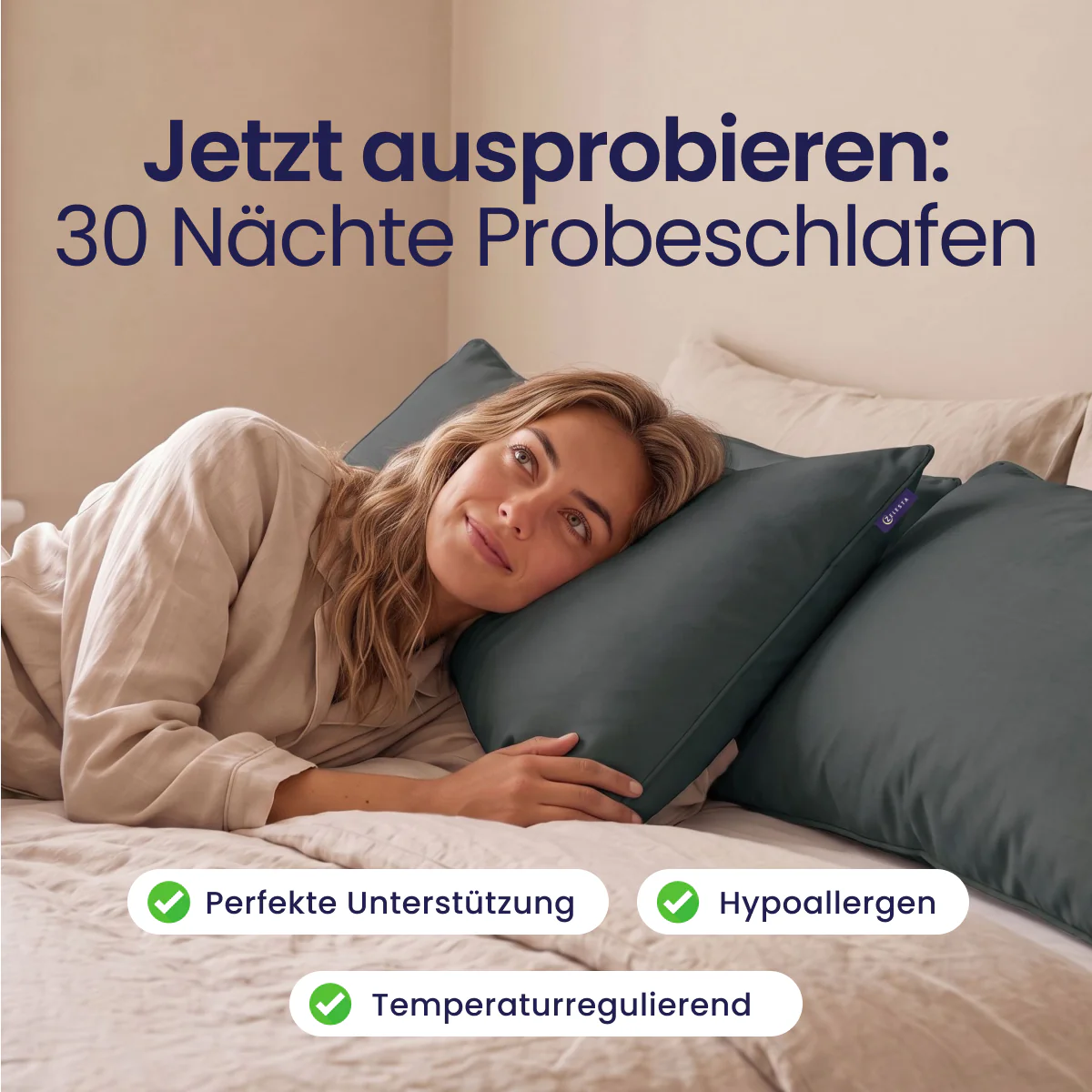 Zelesta Comfort Waschbares & Anpassbares Kopfkissen - Anthrazit - Image 6