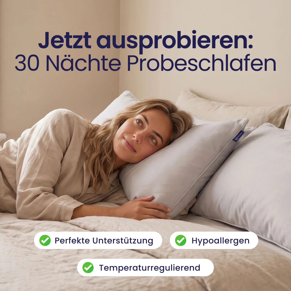 Zelesta Comfort Waschbares & Anpassbares Kopfkissen - Grau - Image 6