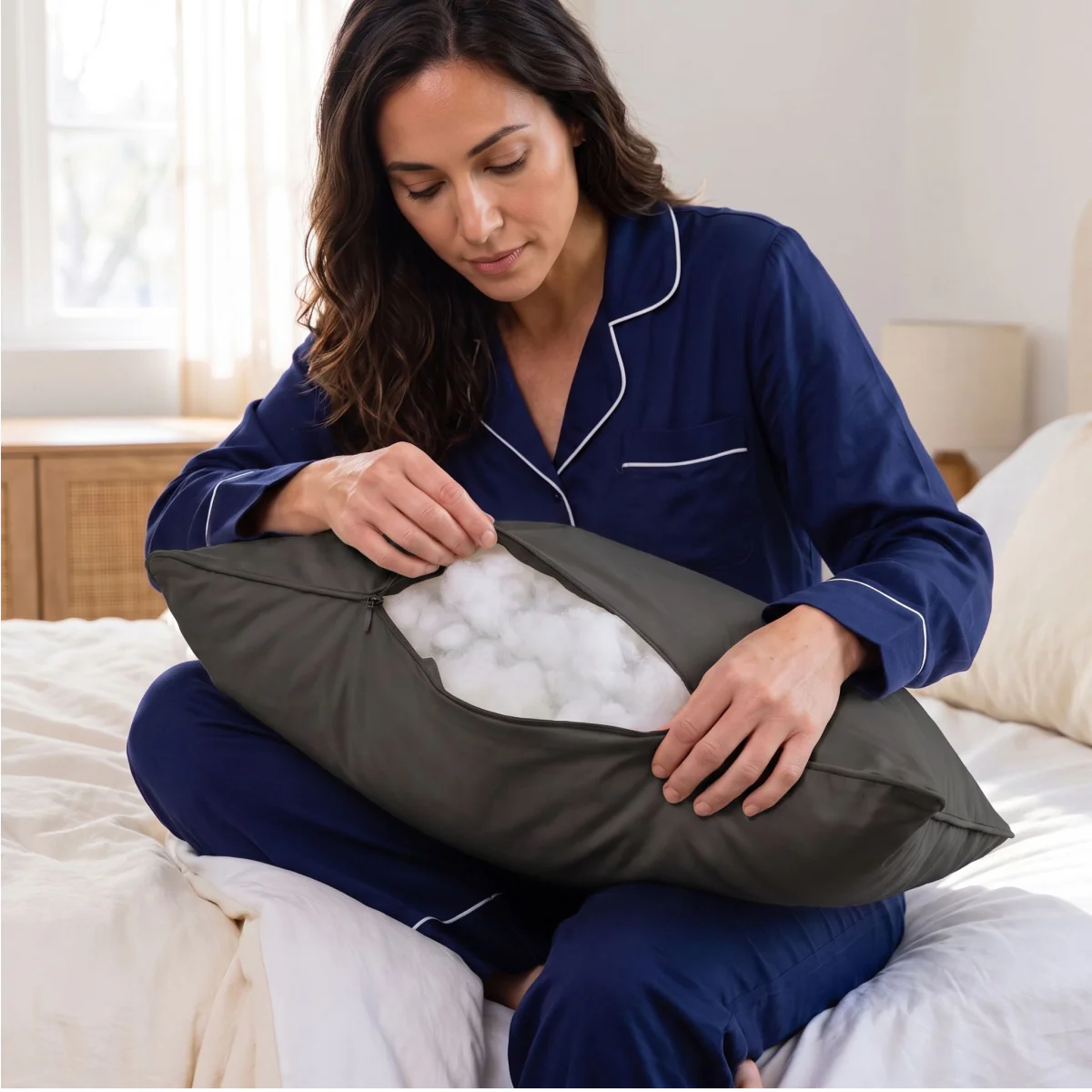 Zelesta Comfort Waschbares & Anpassbares Kopfkissen - Schwarz - Image 5