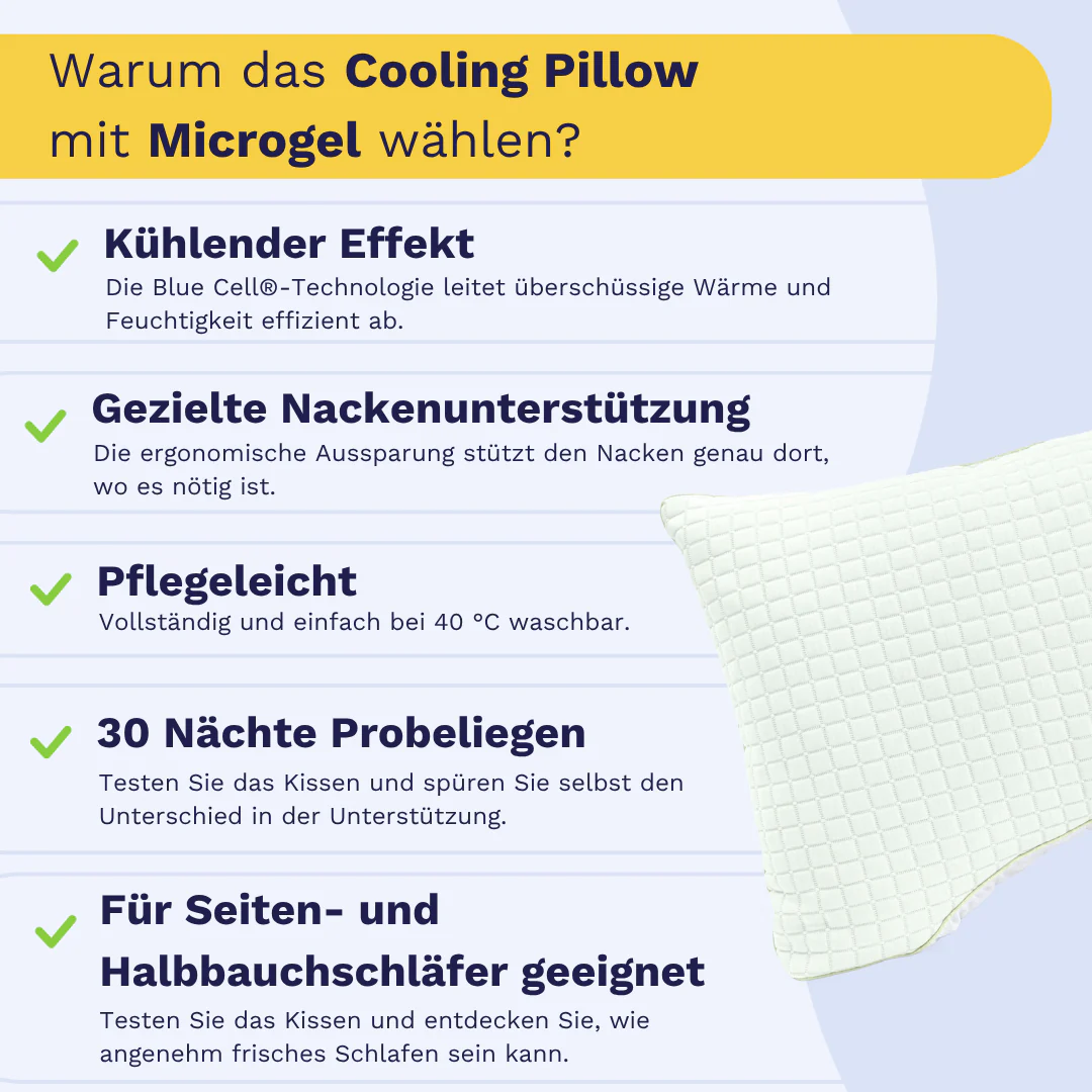 Zelesta Cooling Pillow - Microgel Support 45x65 cm - Image 2