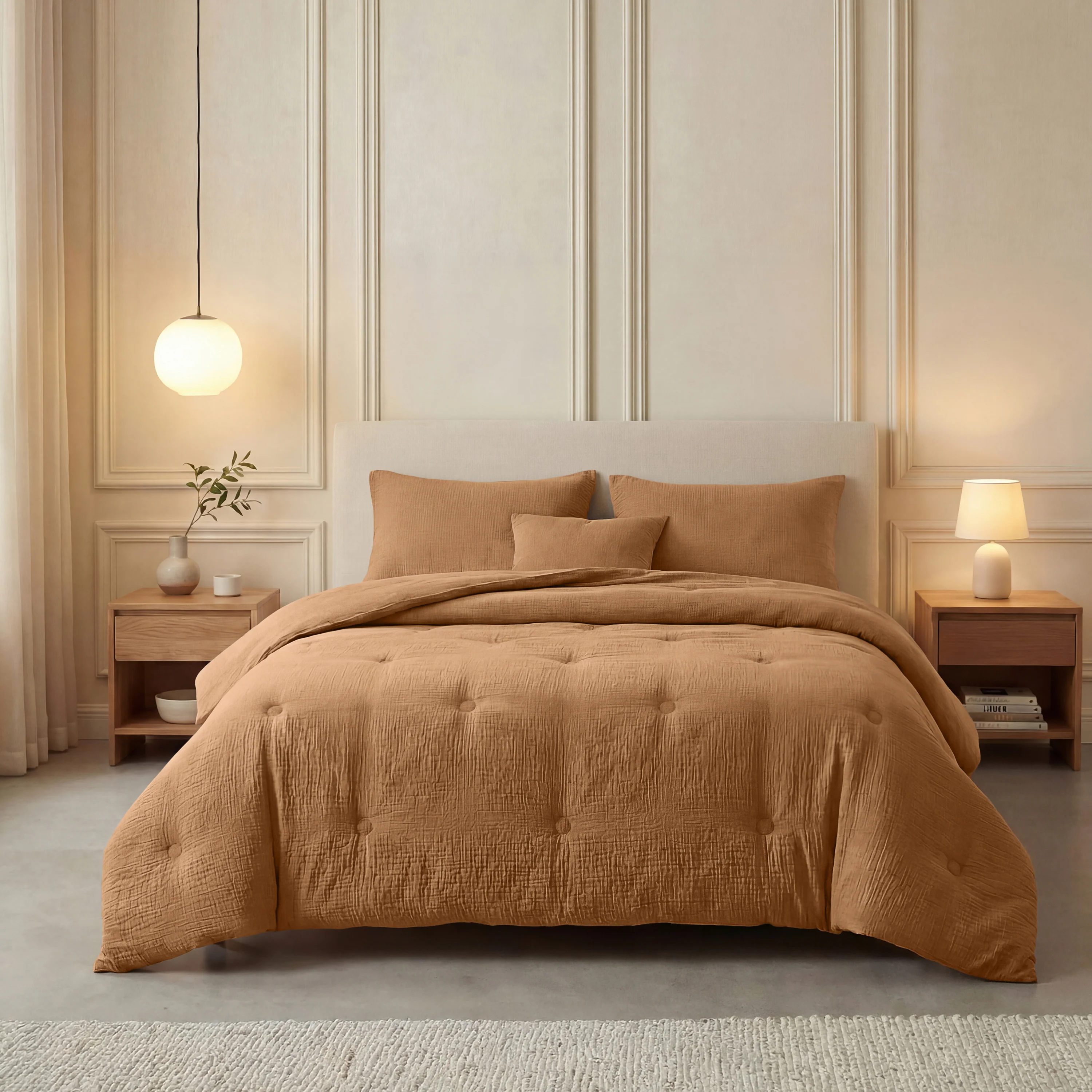 Zelesta Deluxe Musselin-Baumwolle Bettdecke - Terra - Image 2